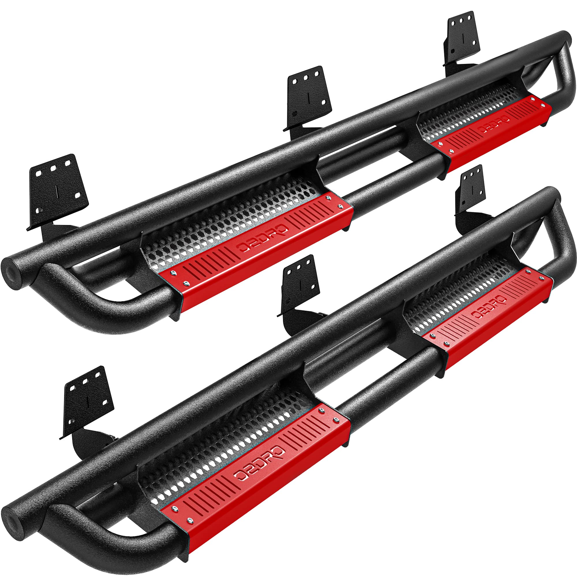OEDRO 6 inch All Steel Running Boards Compatible with 2019-2025 Dodge Ram 1500 Crew Cab New Body, Bolt-on Side Steps with Painta