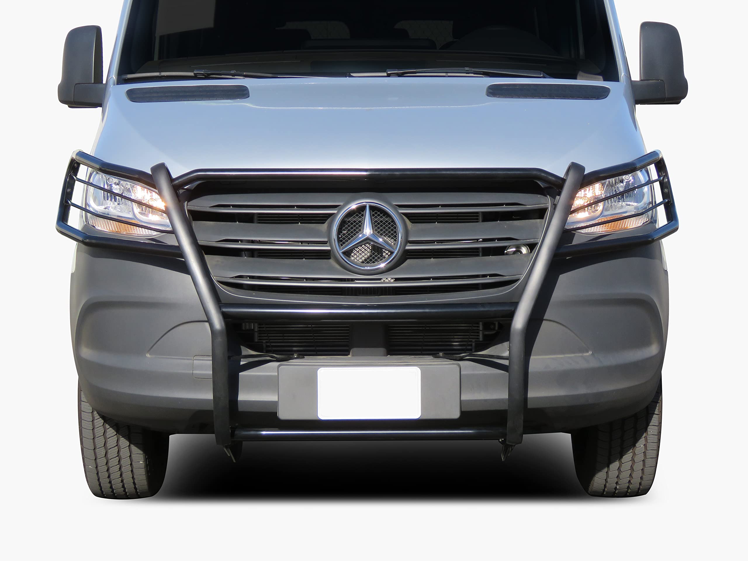 Black Horse Grille Brush Bumper Guard Modular Black Compatible With 19-25-Benz Sprinter 1500/2500/3500/3500Xd/4500|19-25 Freightliner Sprinter 1500/2500/3500/3500Xd/4500-17D503Ma