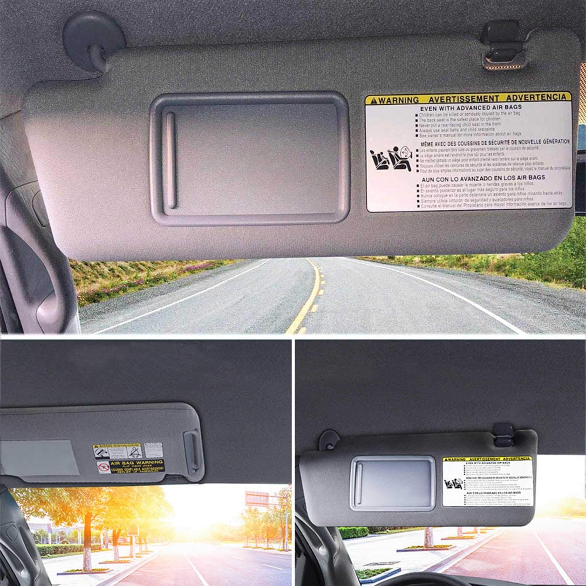 Dasbecan Left Driver & Right Passenger Side Sun Visor Compatible With Toyota Tacoma 2005-2012 2013 2014 2015 74320-04181-B1 7432