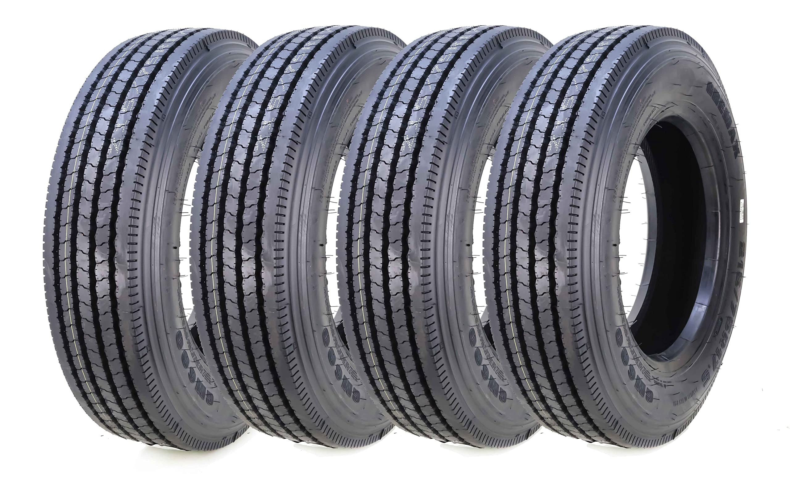 4 GREMAX Heavy Duty All Steel Trailer Tires ST215/75R17.5 18-ply Load Range J