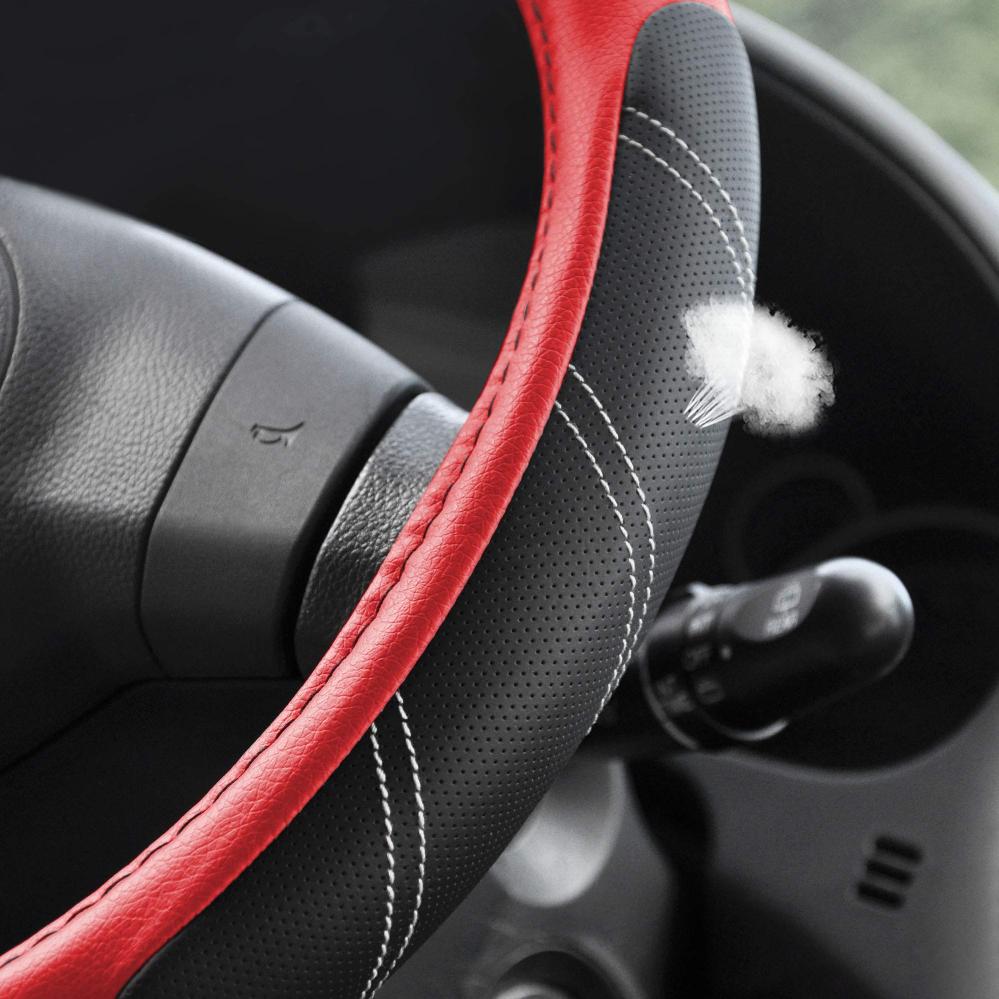 Elantrip Leather Steering Wheel Cover 15 1/2 To 16 Inch Universal Large Grip Breathable For Car Truck Suv Jeep Anti Slip Black A