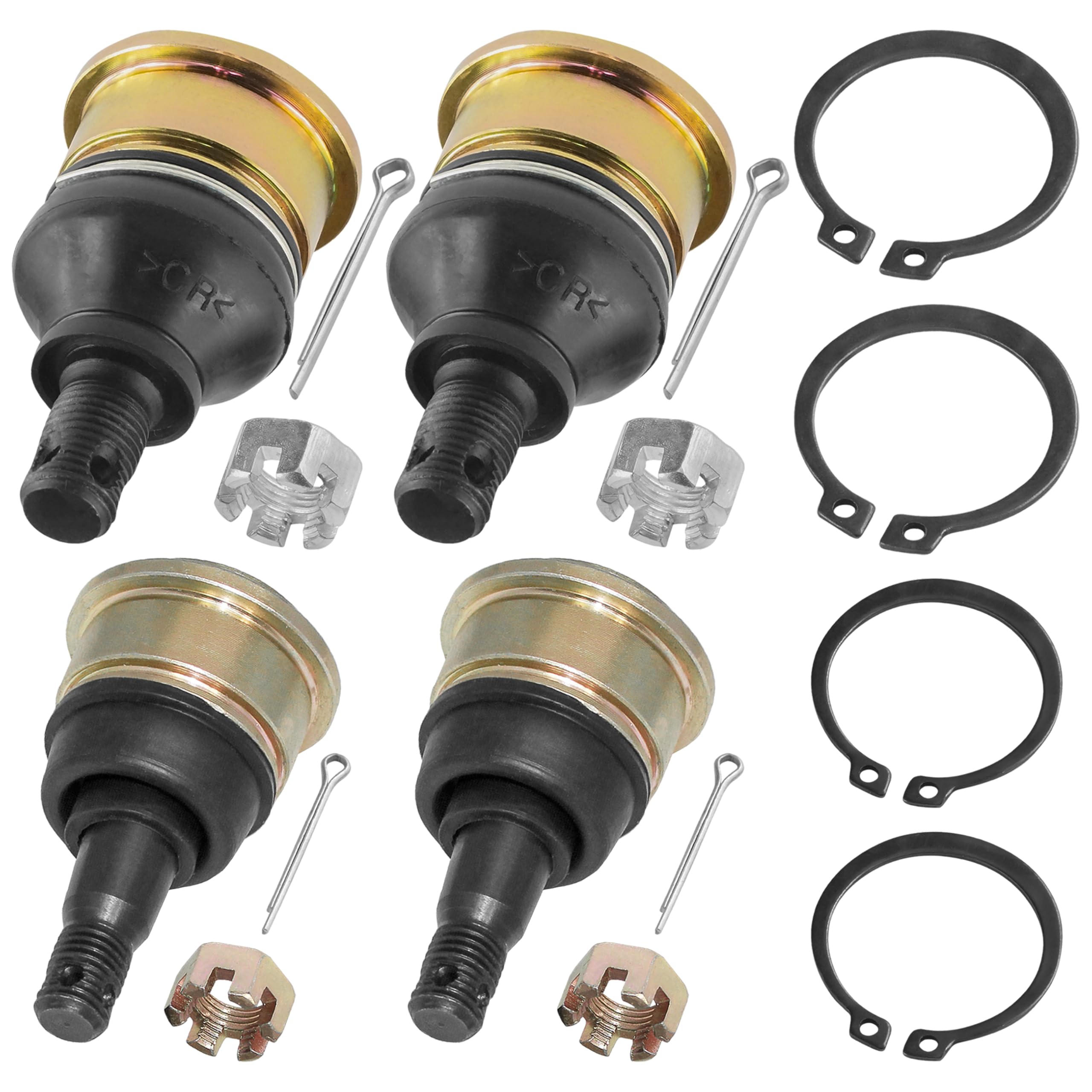 Caltric 4 Upper and Lower Ball Joints Compatible With Yamaha Grizzly 700 YFM7 YFM700 2007-2012