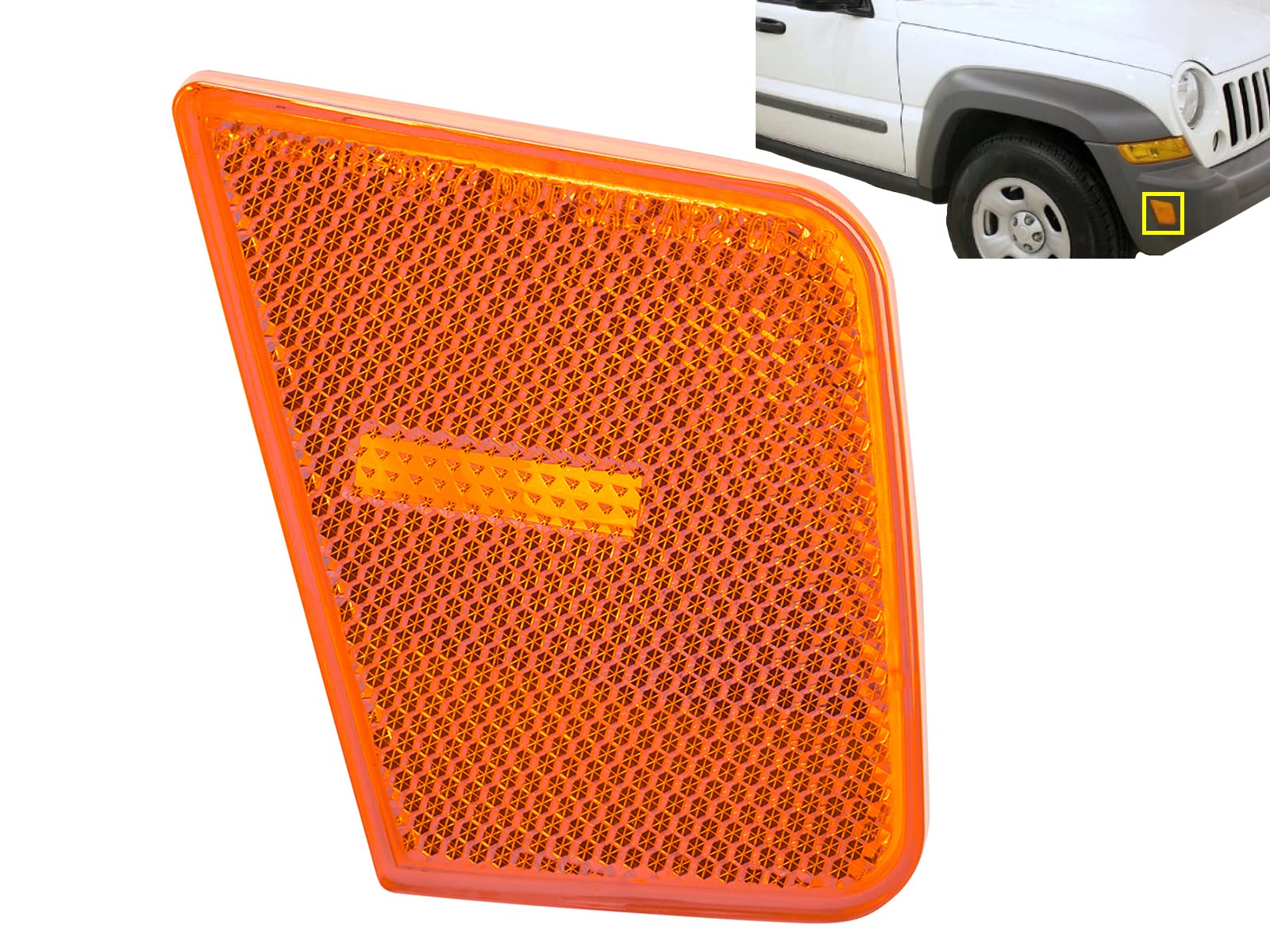 Auto Parts Avenue APA Replacement for Side Marker Lamp 2005 2006 2007 Liberty Passenger Right Side 55156882AB CH2551123