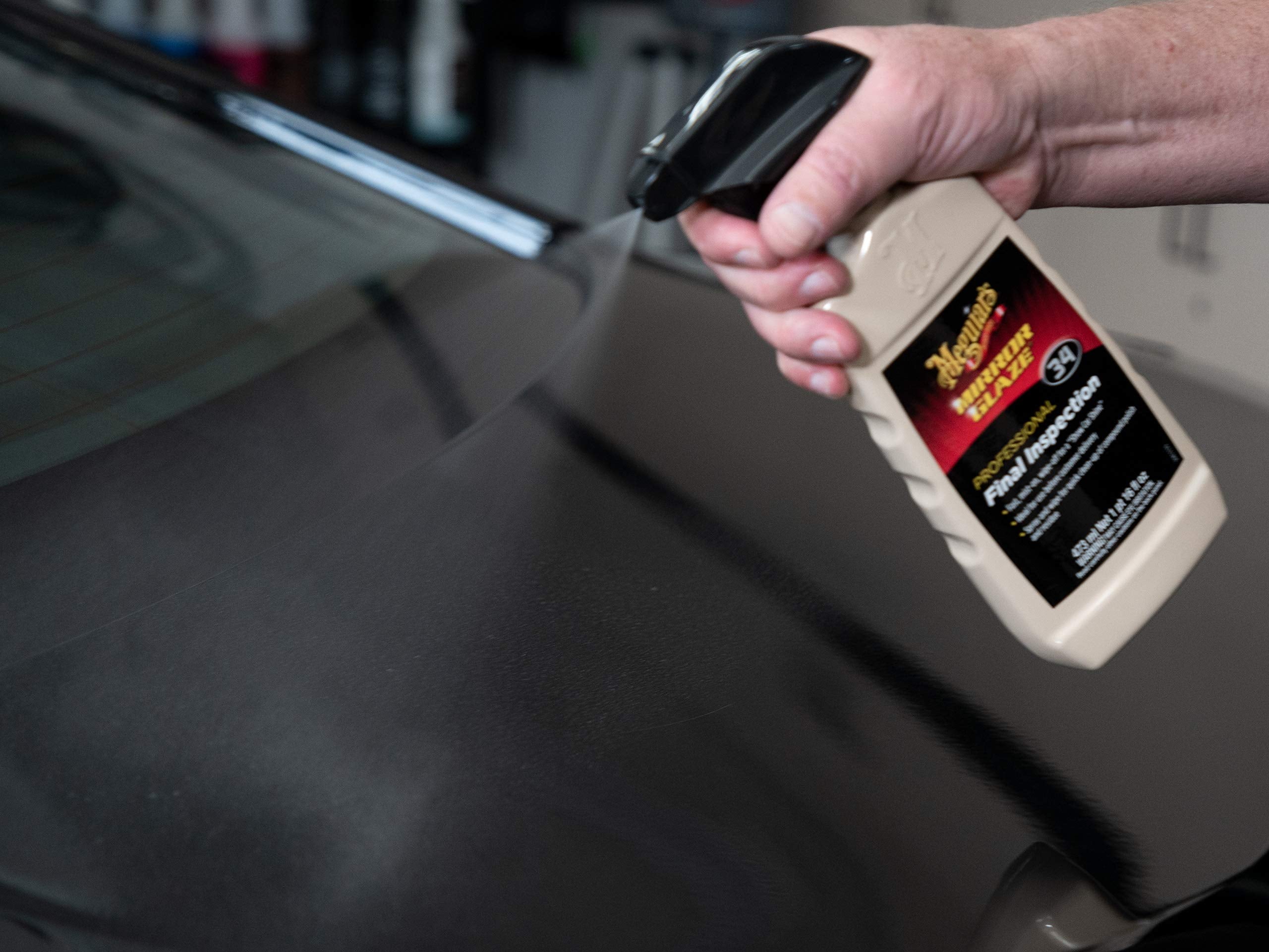 Meguiar'S Professional Final Inspection M3416 - Body Shop Detailer Spray For Removing Light Dust, Contaminants, Smudges, And Finger Prints, Car Detailer Spray Effective As A Clay Bar Lubricant, 16 Oz