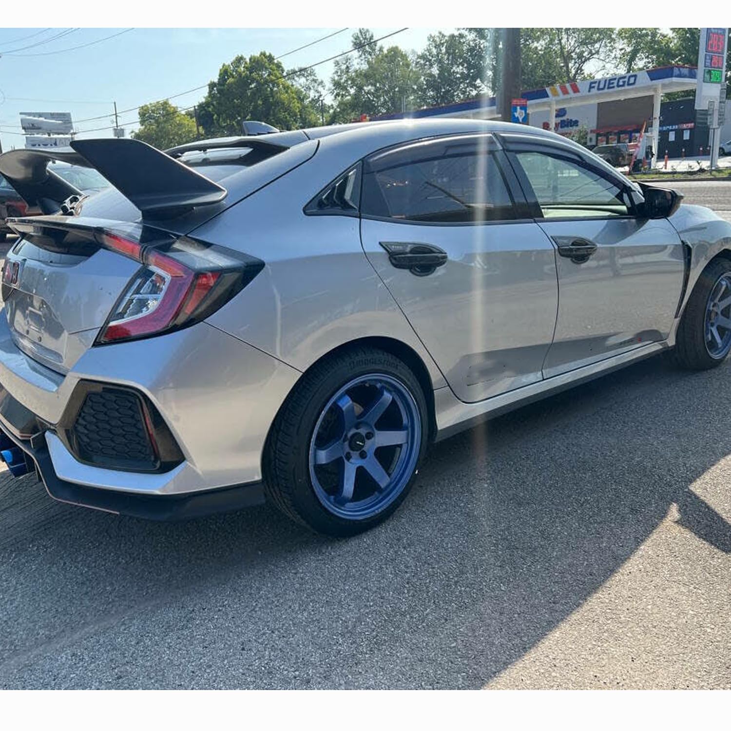 Outside Durable Window Visor Fit For Honda Civic Hatchback 2016-2021 Window Rain Guards Window Deflectors Vent Window Visors Sun