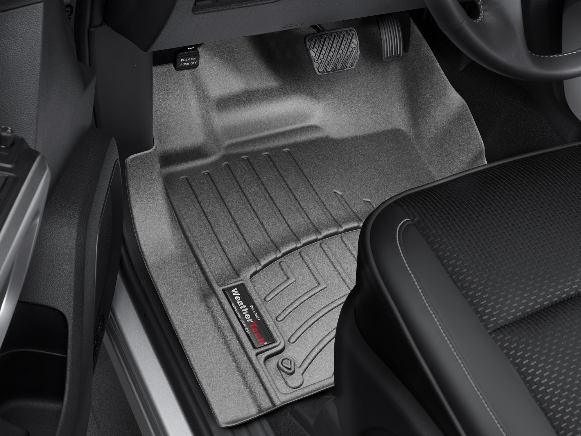 WeatherTech Custom Fit FloorLiners for Nissan Titan XD, Titan - 1st Row (449081), Black