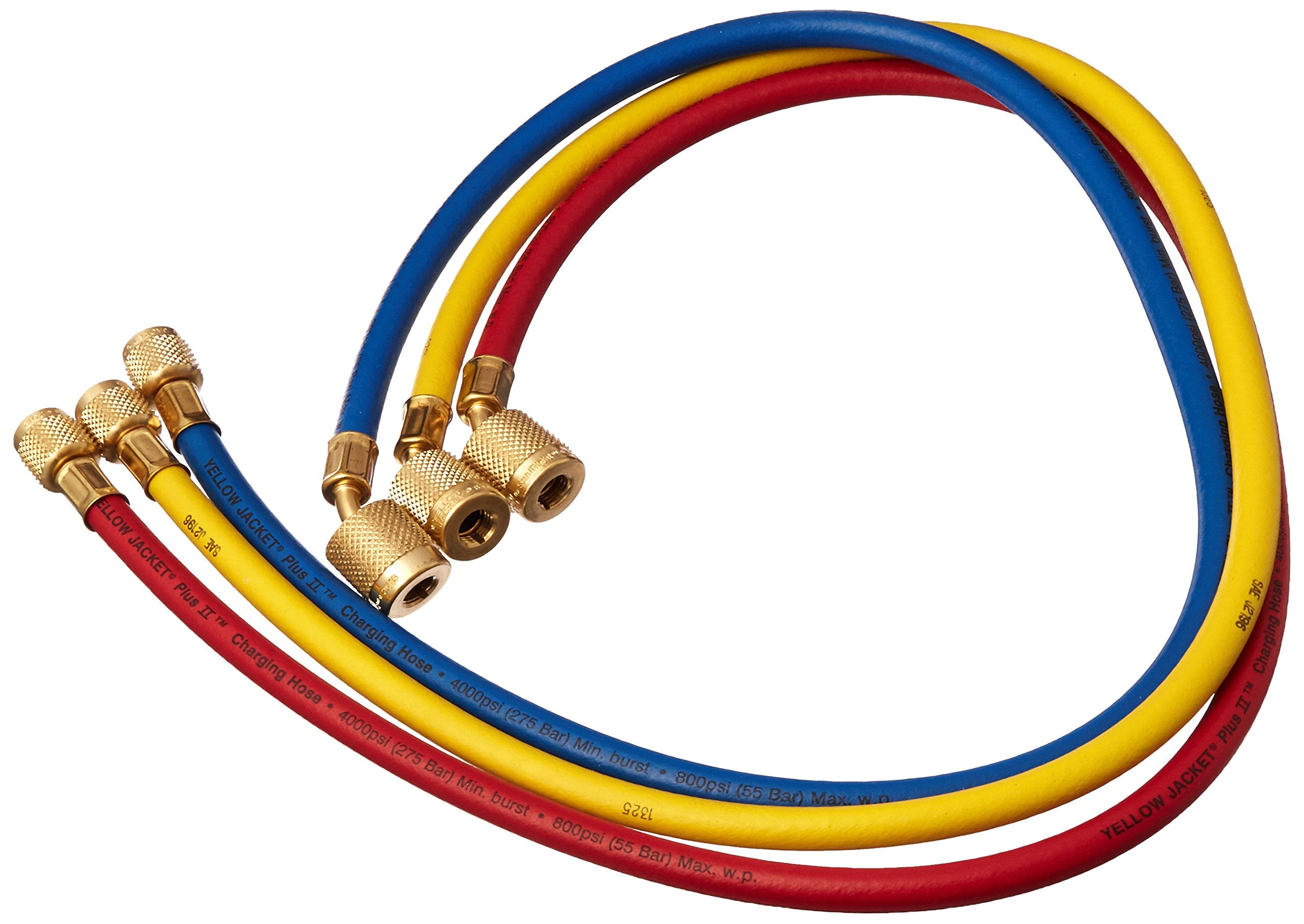 Yellow Jacket 22983 45 Degree SealRight Fitting, 36, Red/Yellow/Blue (Pack of 3)