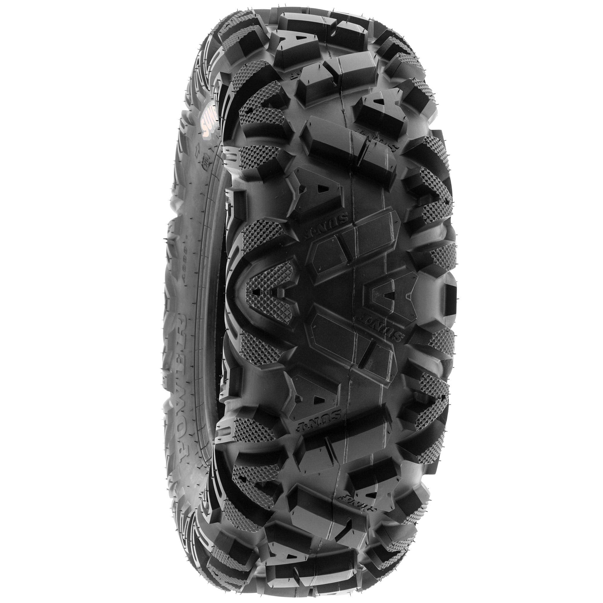 SUNF All Terrain Tires for ATV UTV - 26x9-12 & 26x10-12, 6 PR POWER I A033, Black