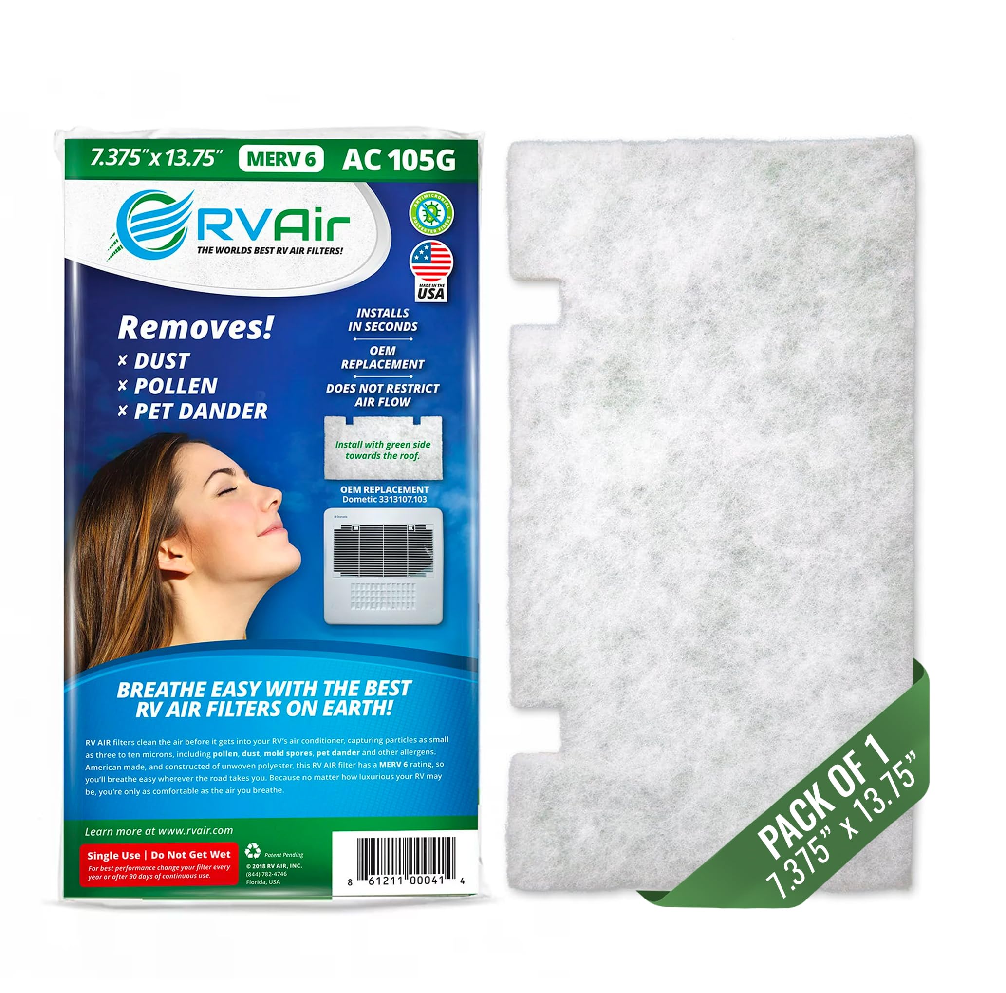 Ac Filter - Air Conditioner Replacement Filters - Rv Air Cleaner - Camper Accessories For Travel Trailers - Easy To Install - 13
