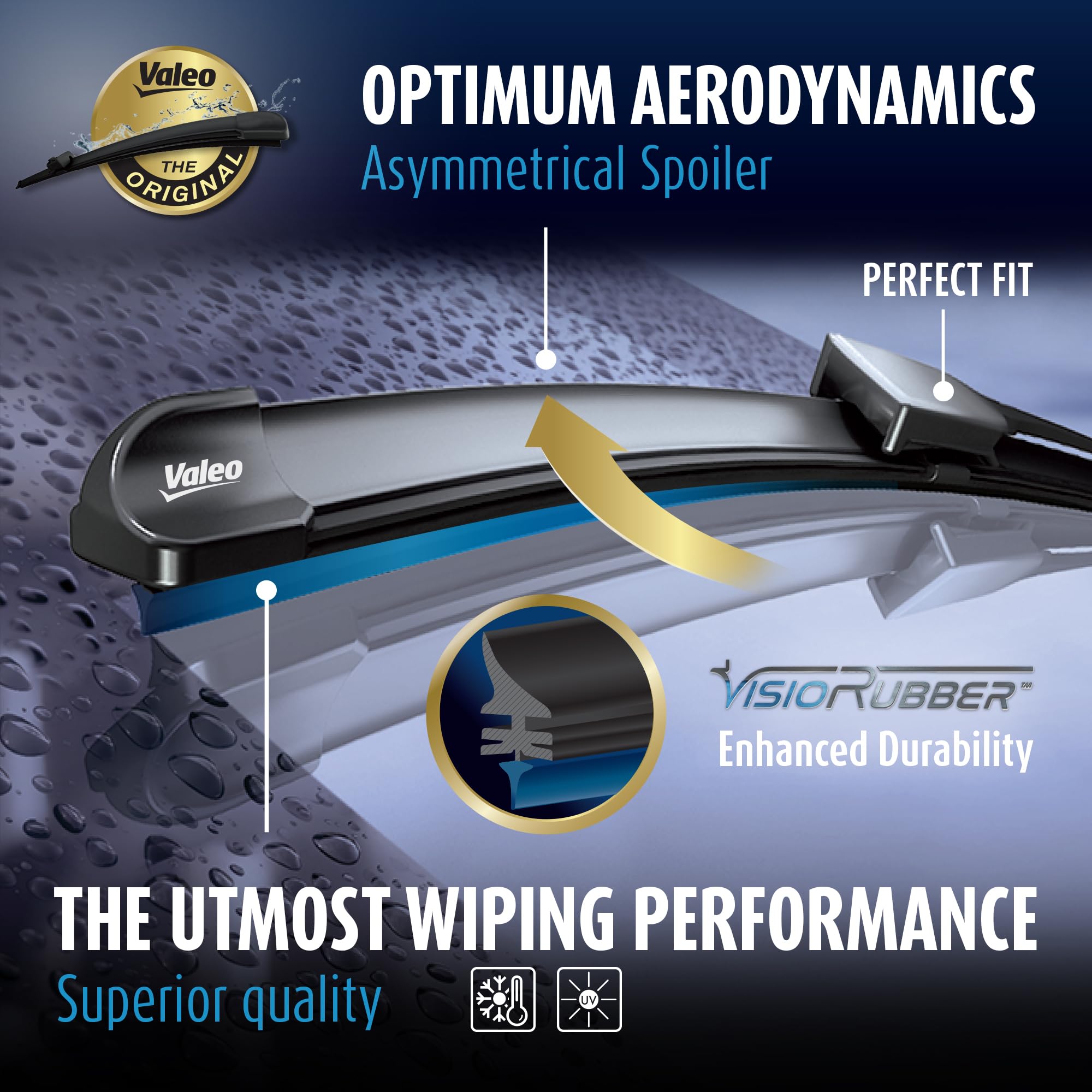 Valeo 574470 (Vm370) Silencio X-Trm Wiper Blade Set - 21''/19'' (Pack Of 2)