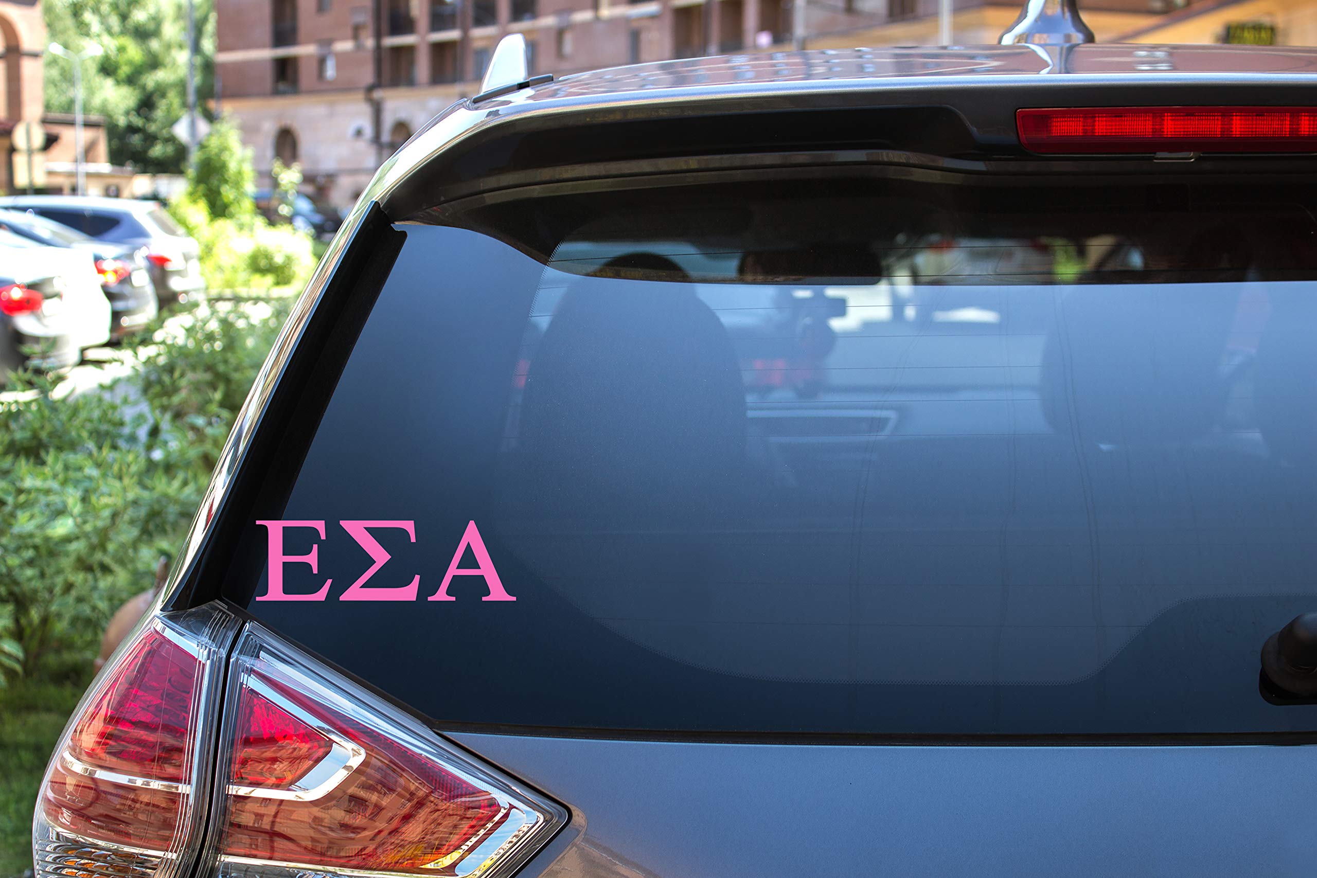 Pro-Graphx Epsilon Sigma Alpha Greek Sorority Sticker Decal, 2.5 Inches Tall, Pink