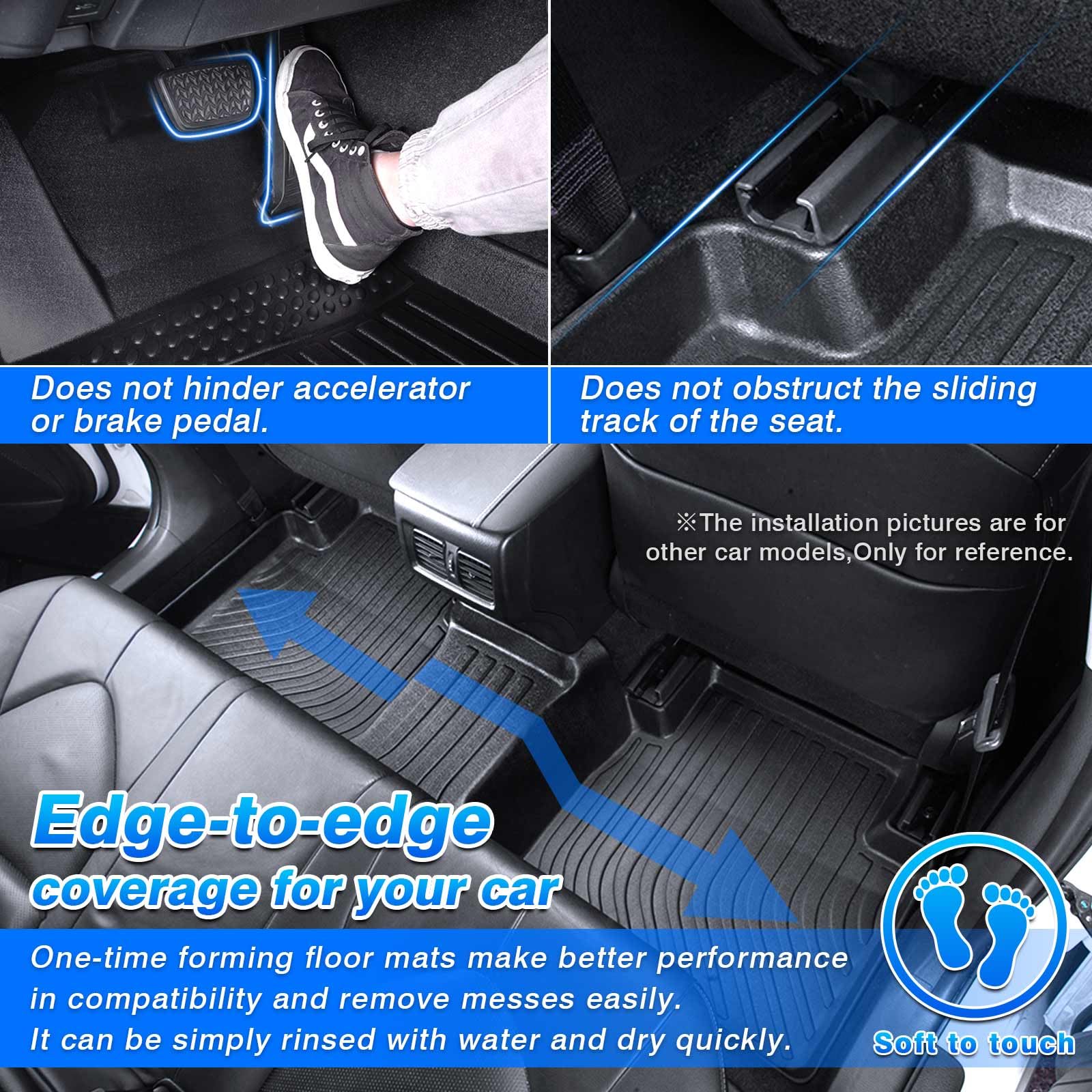 Cartist TPE All Weather Floor Mats for Nissan Ariya 2023-2026, Heavy Duty Black Carpet Protection