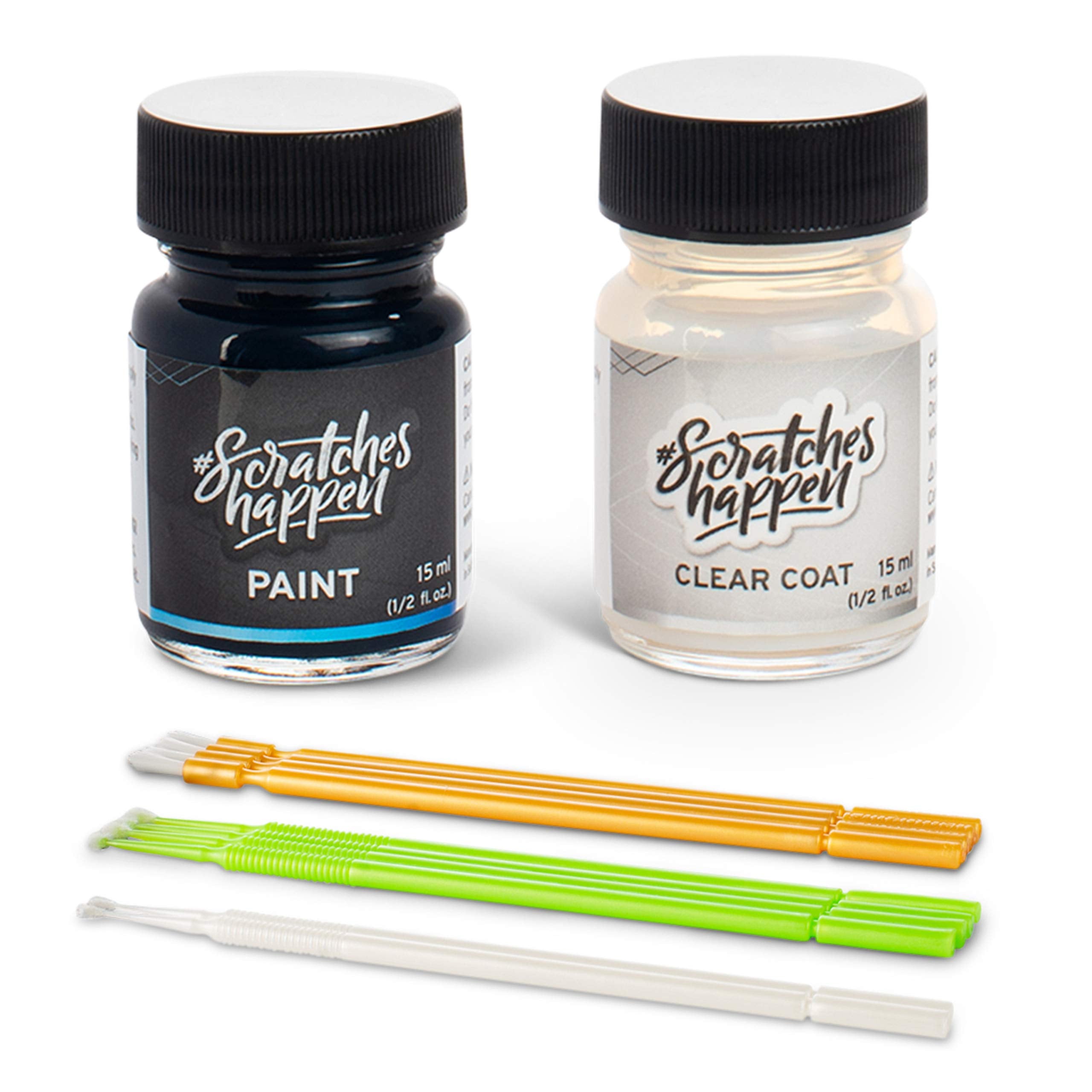 Scratcheshappen Exact-Match Touch Up Paint Kit - Gun Metallic (Kad) For Nissan - Essential (Paint + Clear Coat)