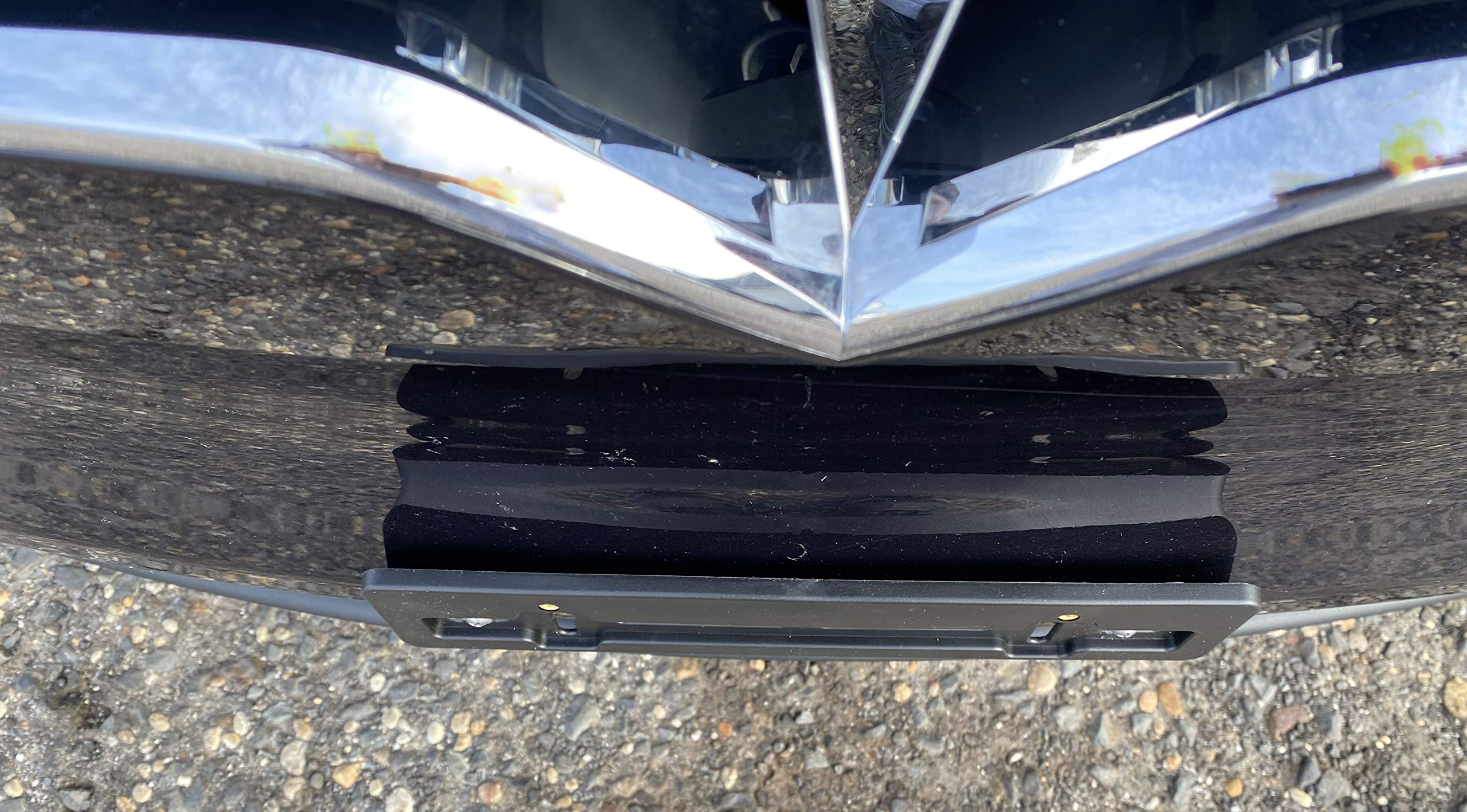 Trunknets Inc Front License Plate Mounting Bracket for Tesla Model S/X, Black, Plastic, 2012-2024