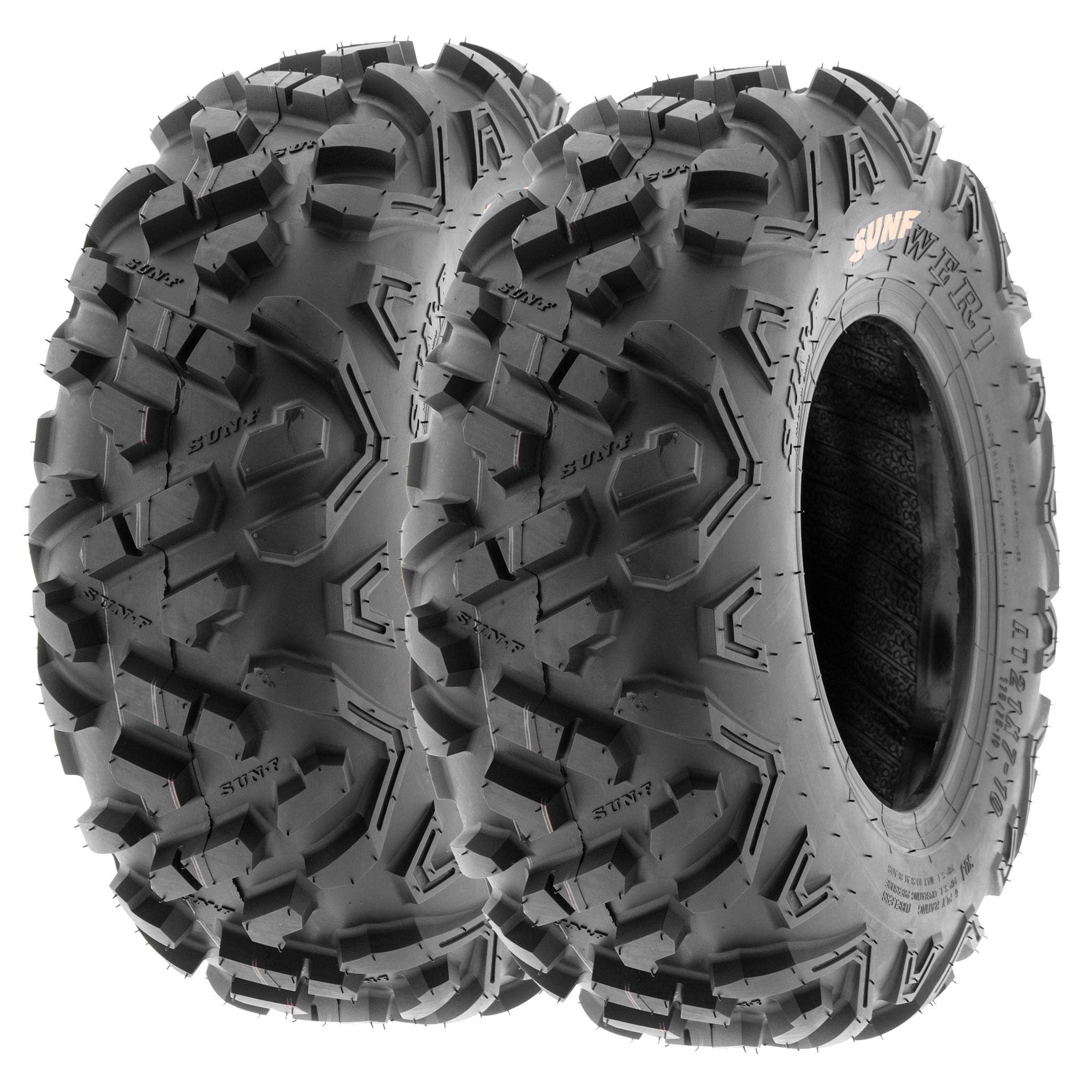 Pair of 2 SunF Power.II All-terrain ATV UTV Off Road Tires 22x10-9 22x10x9,6 PR Tubeless A051