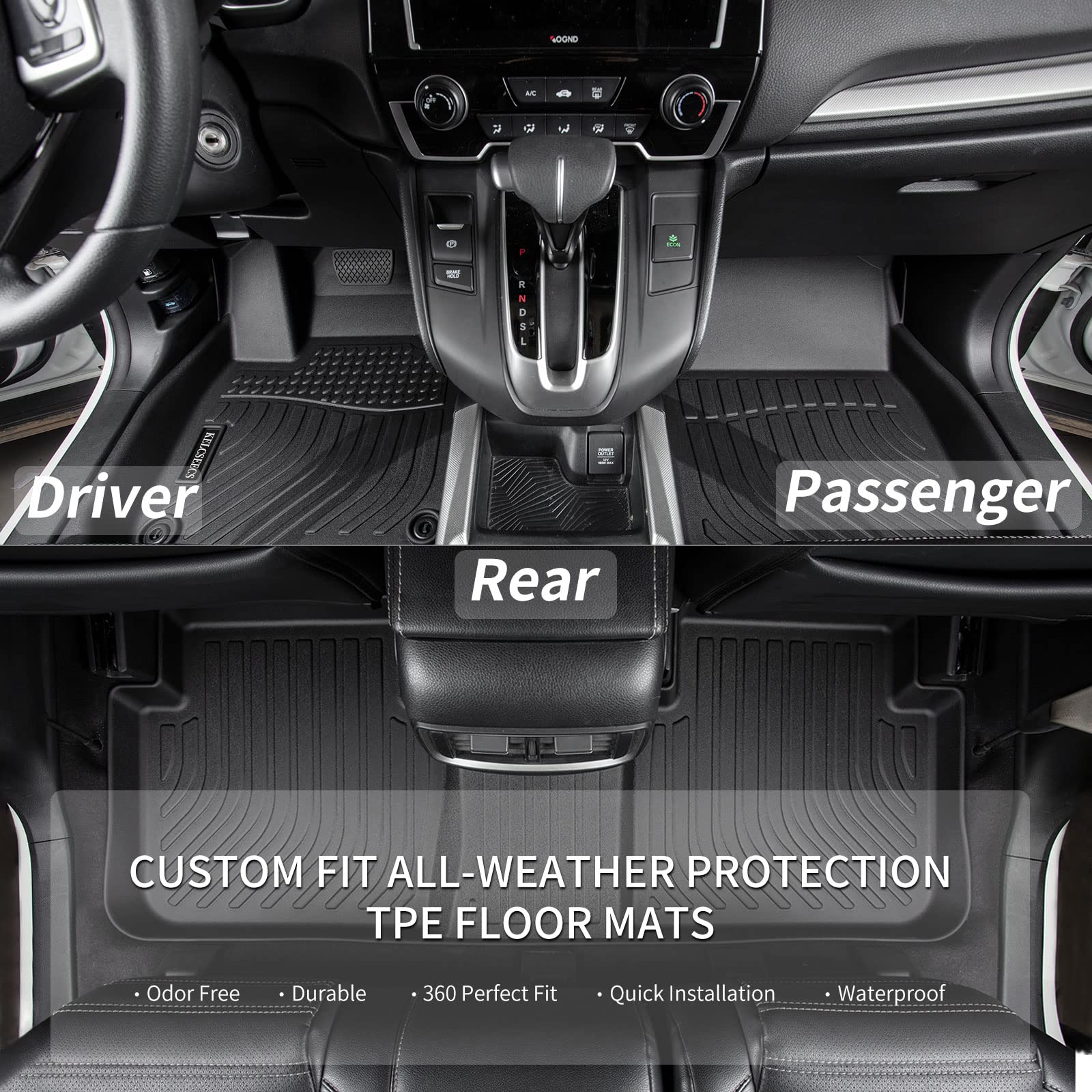 KELCSEECS Floor Mats Custom for 2009 2010 2011 2012 2013 Corolla Sedan Waterproof Car Mats All-Weather Guard Floor Liners Automo