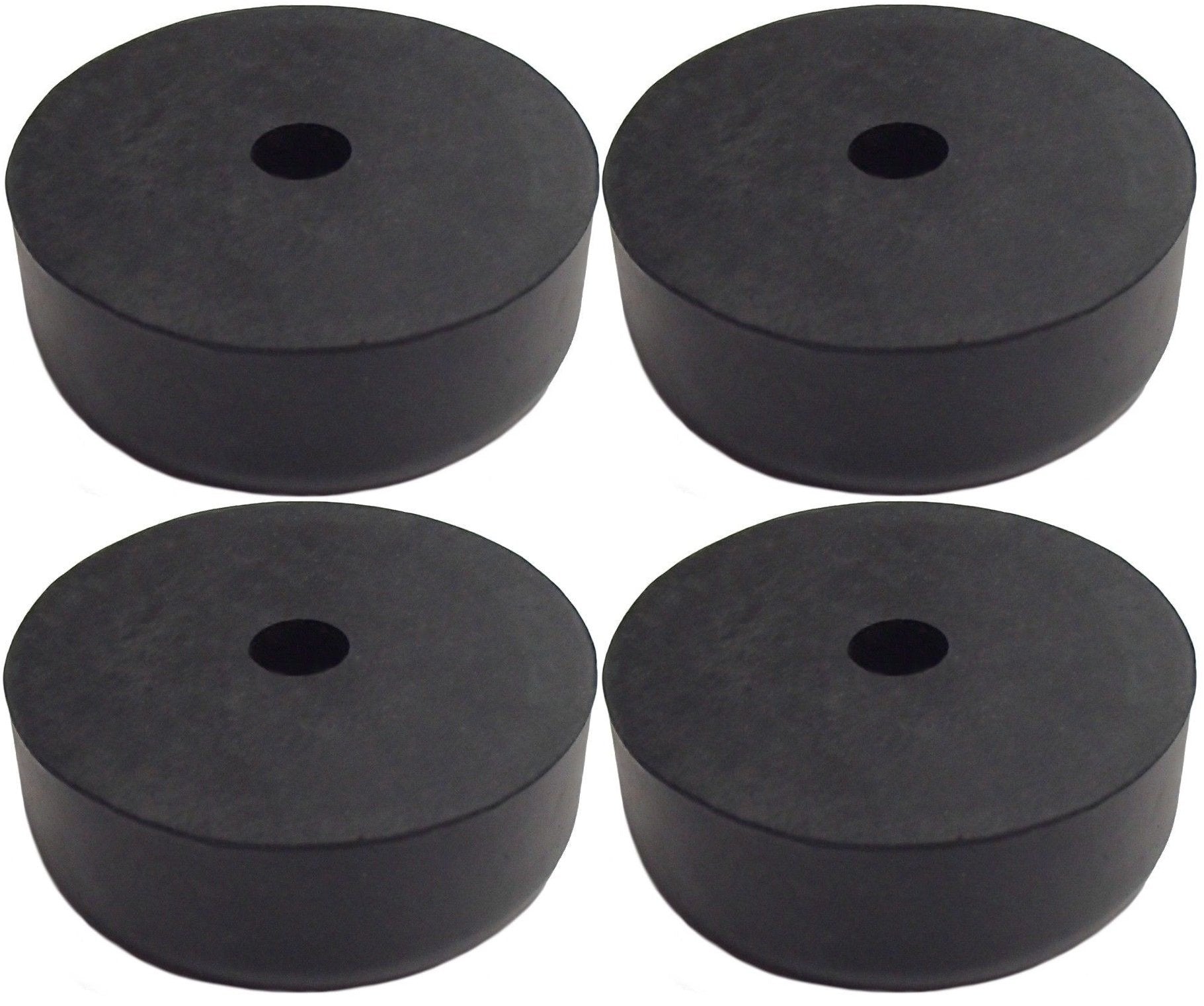 JQuad 2.5 Trailer Ramp Door Bumper (4 Pack) - Black Round Rubber Bump Stops for Truck Cargo Hatch