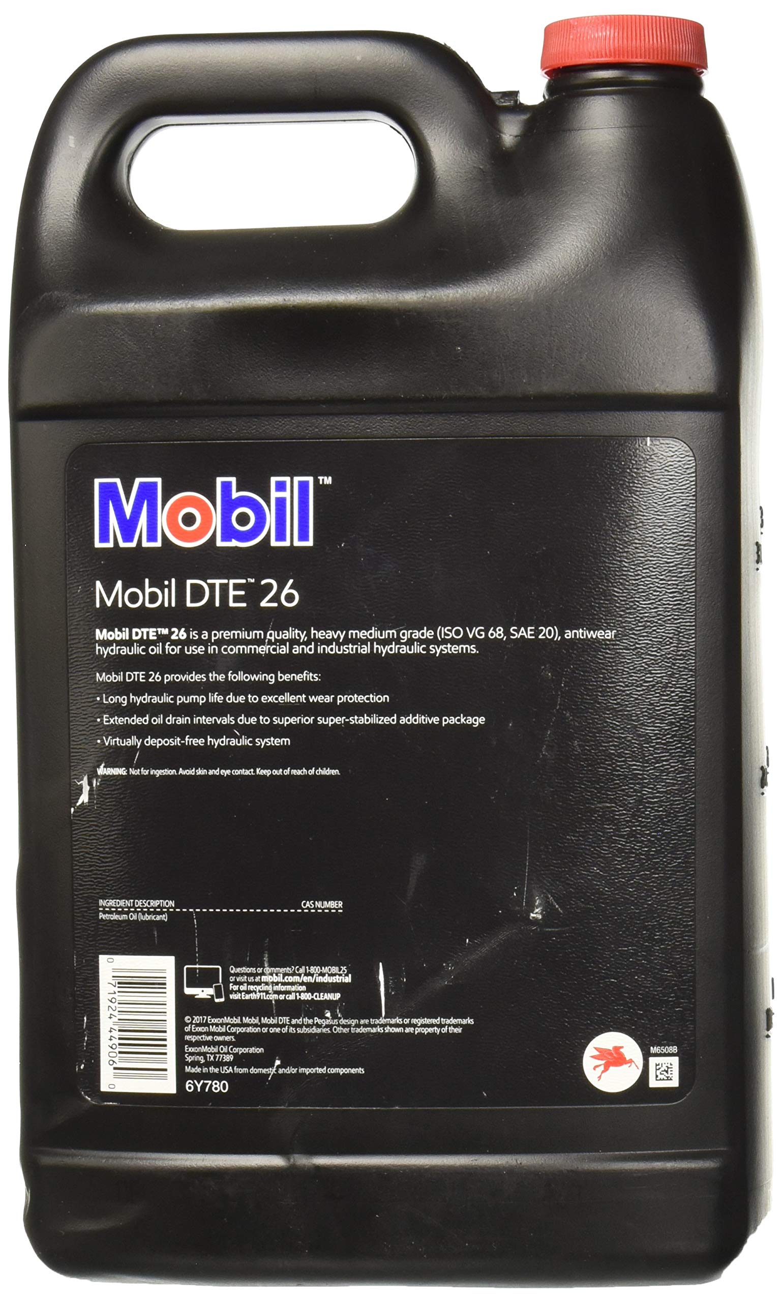 Mobil Hydraulic Oil DTE 26, ISO 68, 1 Gallon, Model 100817