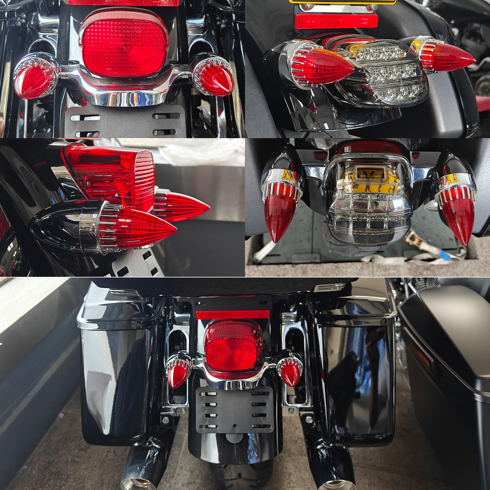 Fatecim 2X 2 Inch Bullet Turn Signal Light Supersonic Replacement Red Lens Cover For Softail Street Road Glide Fatboy Sportster