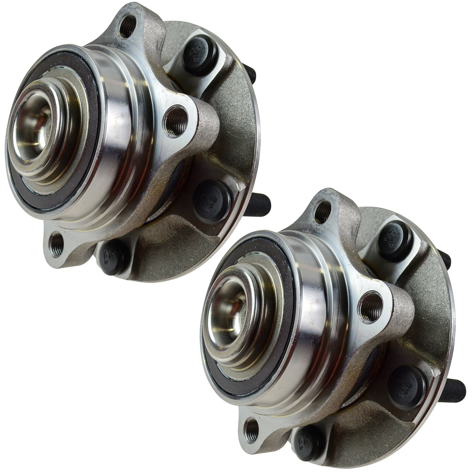 Trq Front Wheel Hub Bearings Assembly Set Compatible With 2003-2007 Infiniti G35 2003-2009 Nissan 350Z