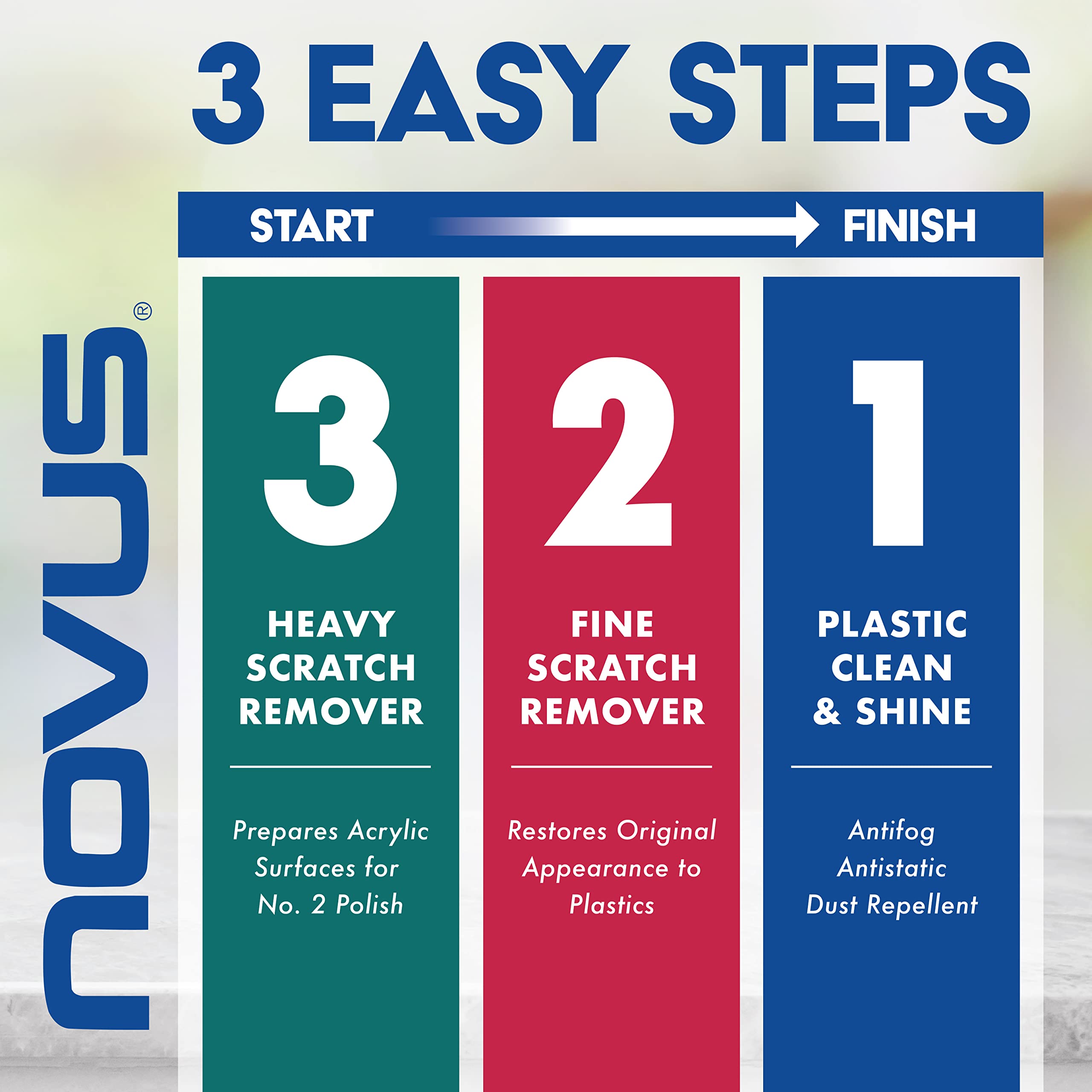 Novus 7081 | Heavy Scratch Remover #3 | 2 Ounce Bottle