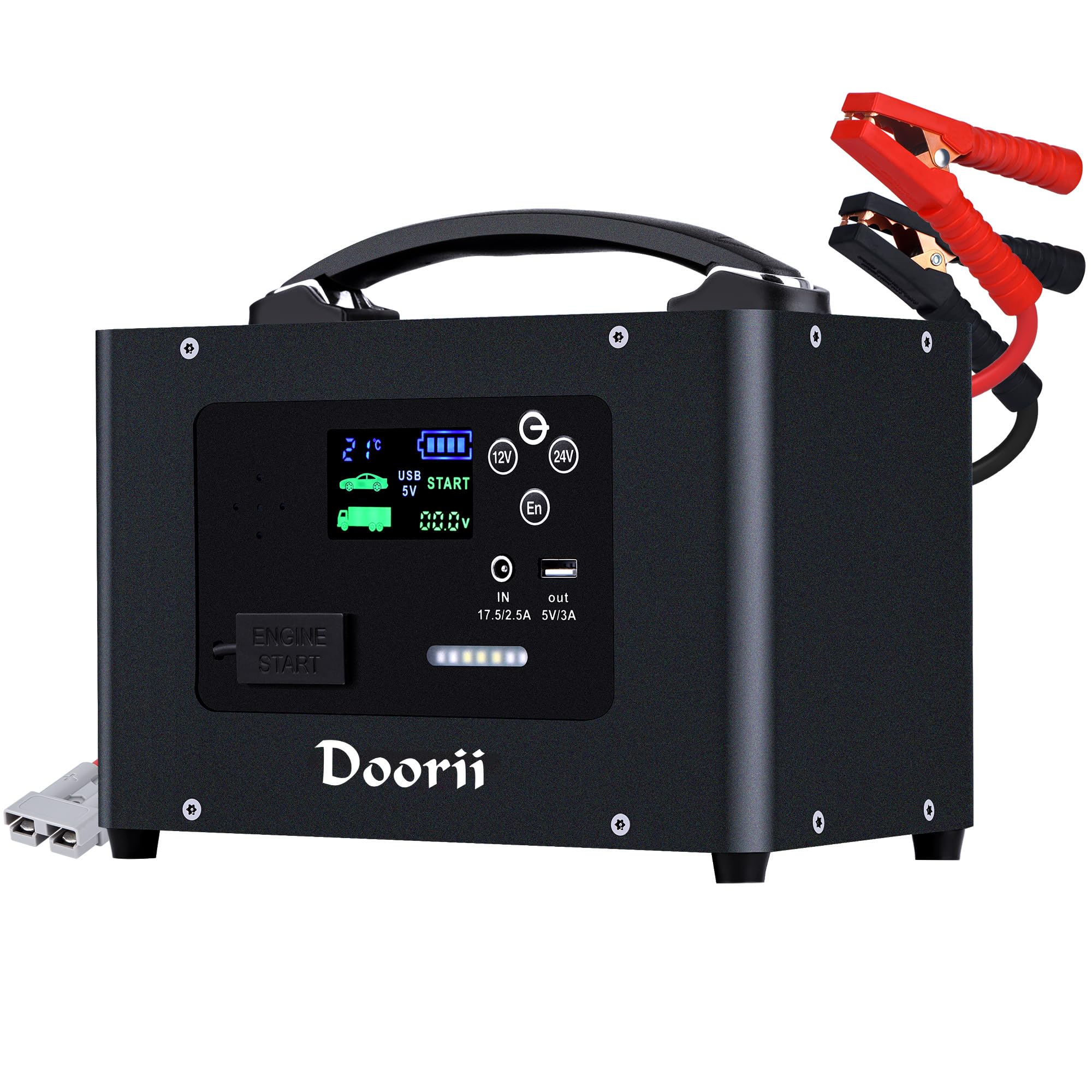 Doorii 10000A Jump Starter, 24V 155WH Car Jump Starter Battery Pack for All Gas & All Diesel Engine, Portable Truck Jump Starter