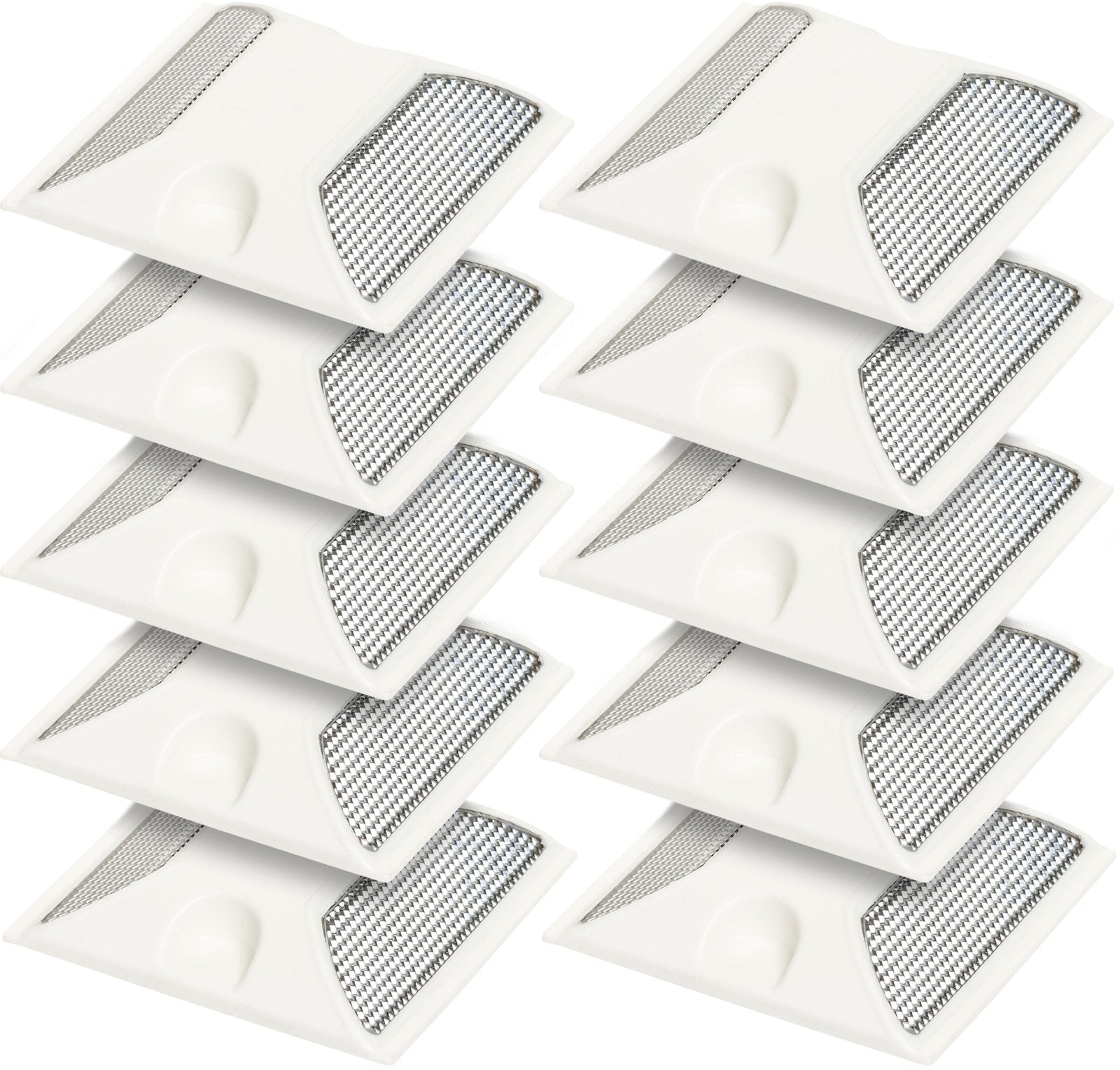 10 Pack Commercial Reflective Road Pavement And Driveway Marker (White)