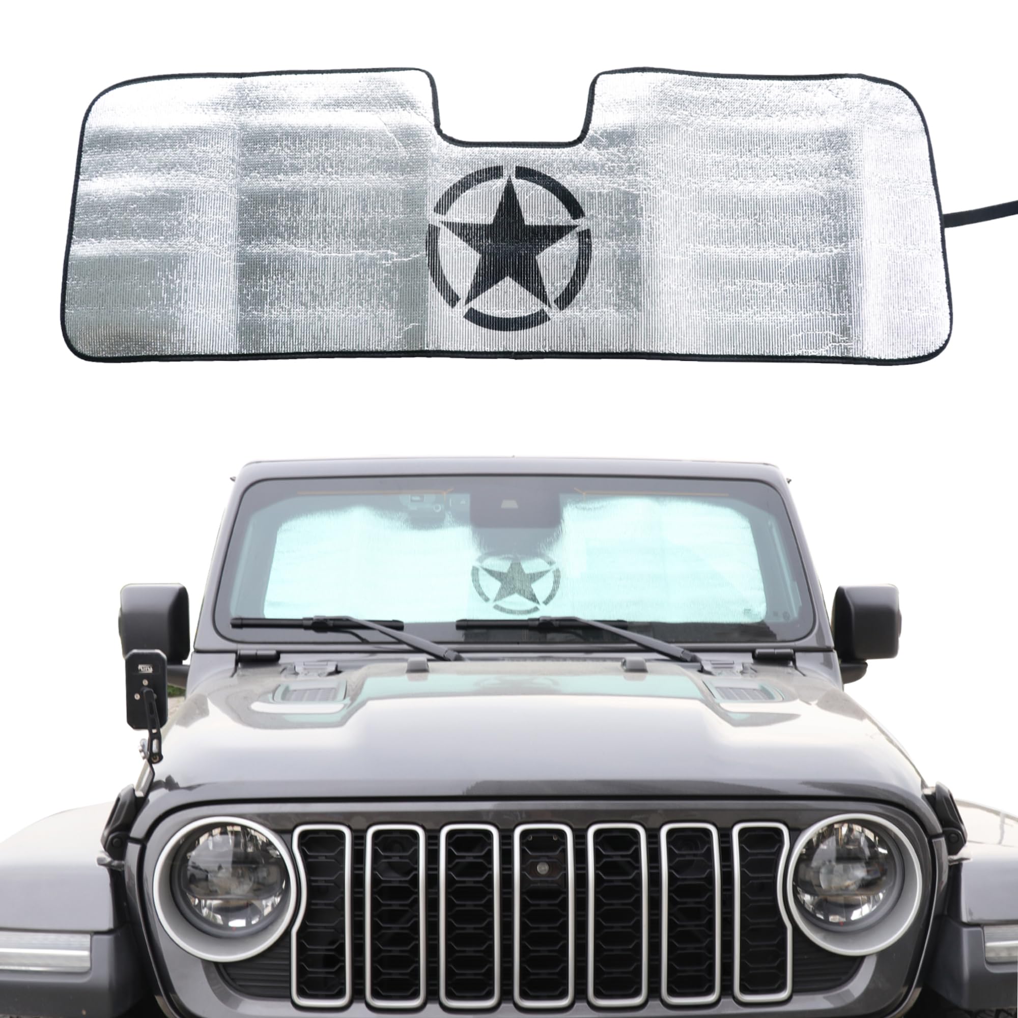 RERPRO Windshield Sun Shade for 20242026 Jeep Wrangler JL 2/4 Door 4XE