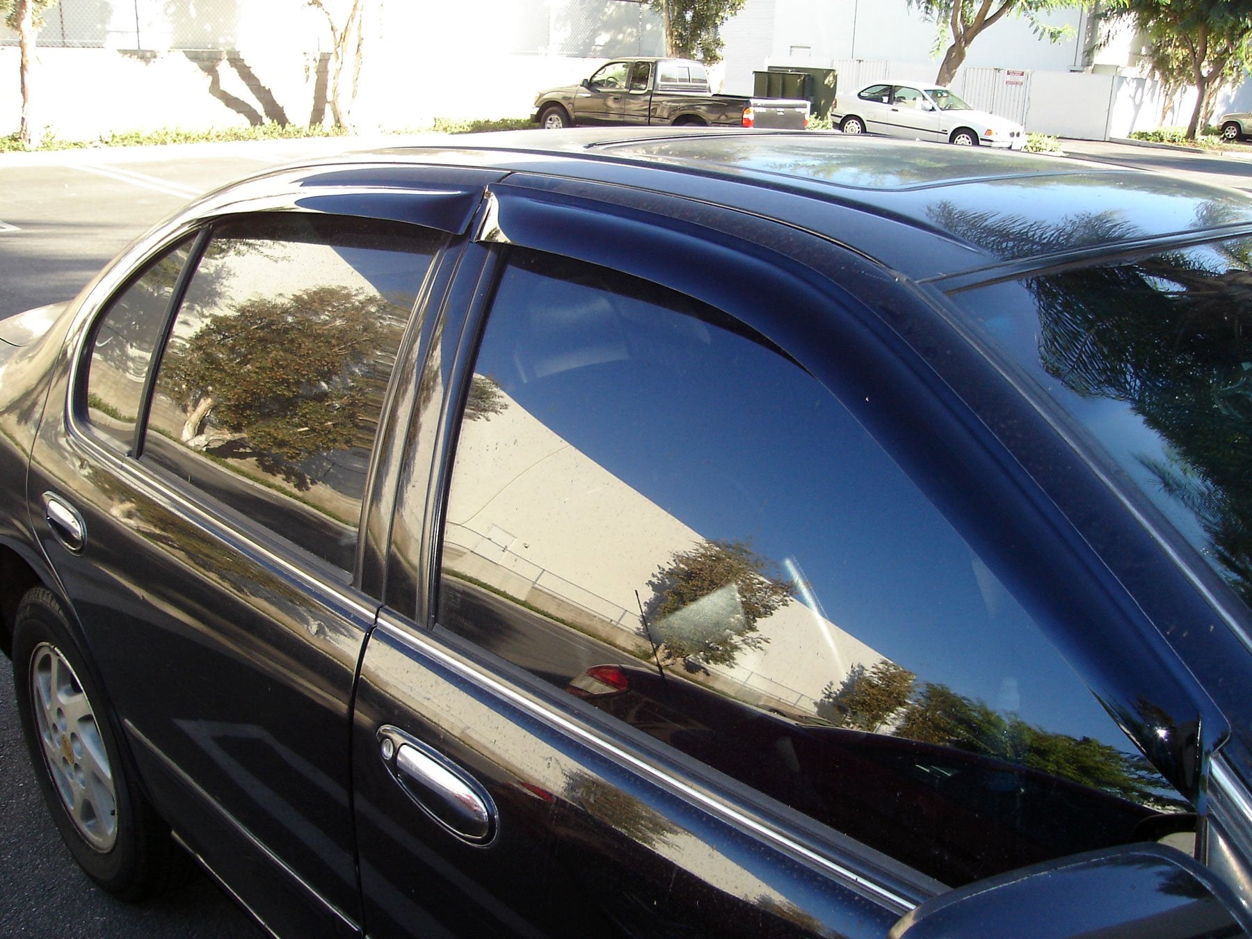 Tuningpros Outside Mount Window Vent Visors Rain Guards Compatible With Mazda Mazda6 Sedan 2008-2009 | Side Window Wind Deflecto