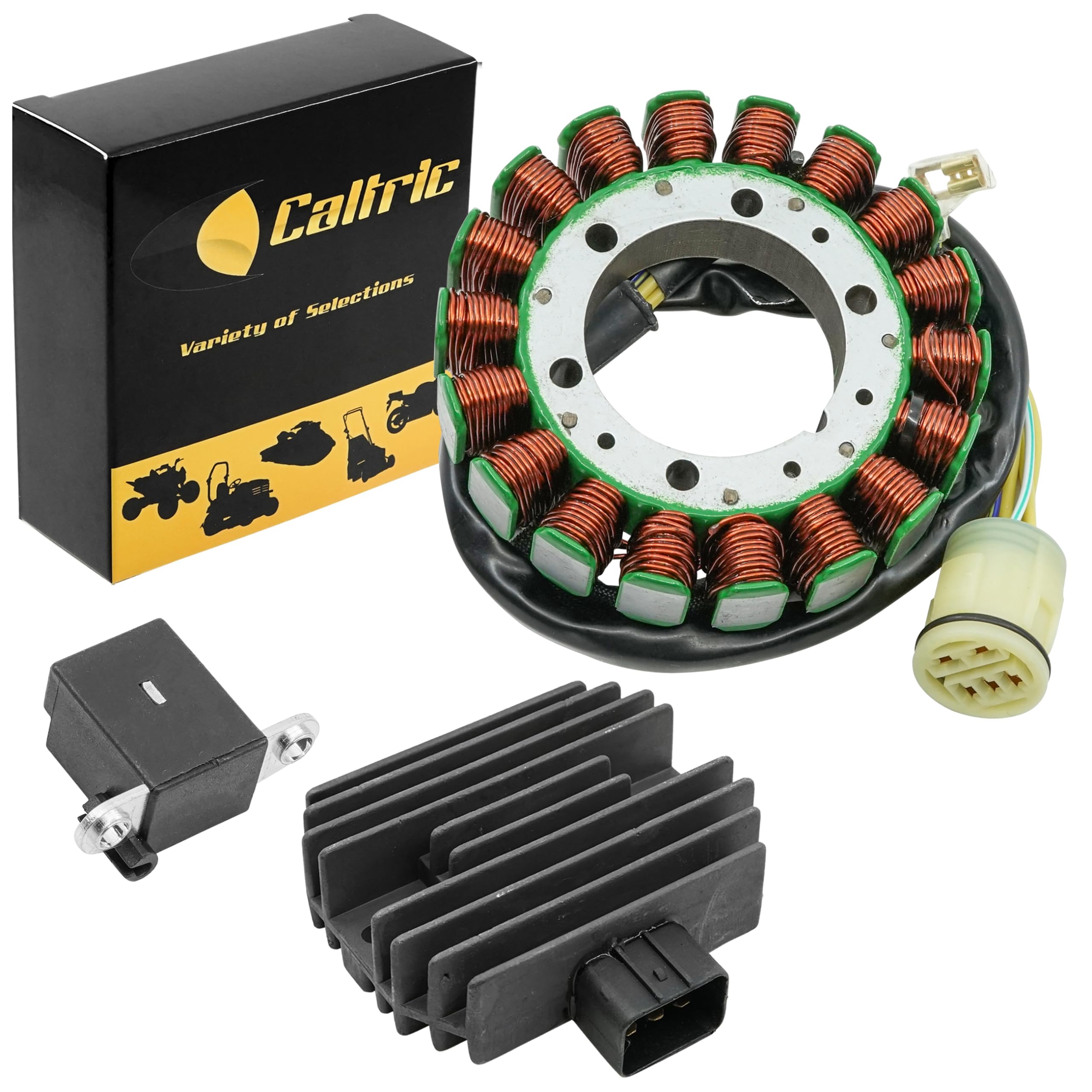 Caltric Stator Regulator Rectifier Compatible With Honda Trx450Fe Trx450Fm Foreman 450 4X4 2002 2003 2004