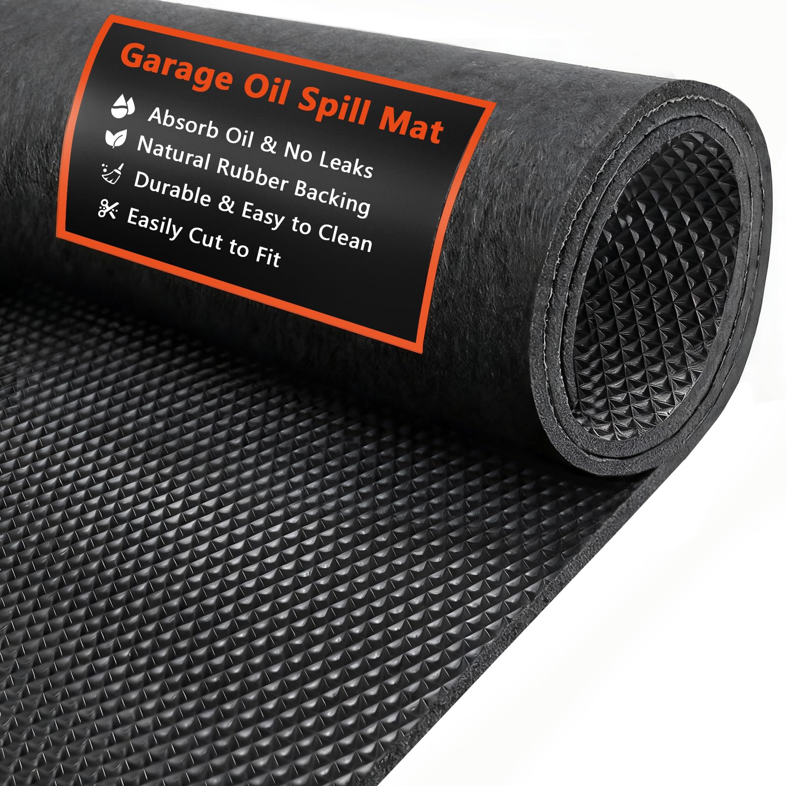 AiBOB Oil Spill Mat, 72    X 96    inches, Garage Floor Mat Under Car, Waterproof Backing Absorbent Pad Protects Floor, Durable,