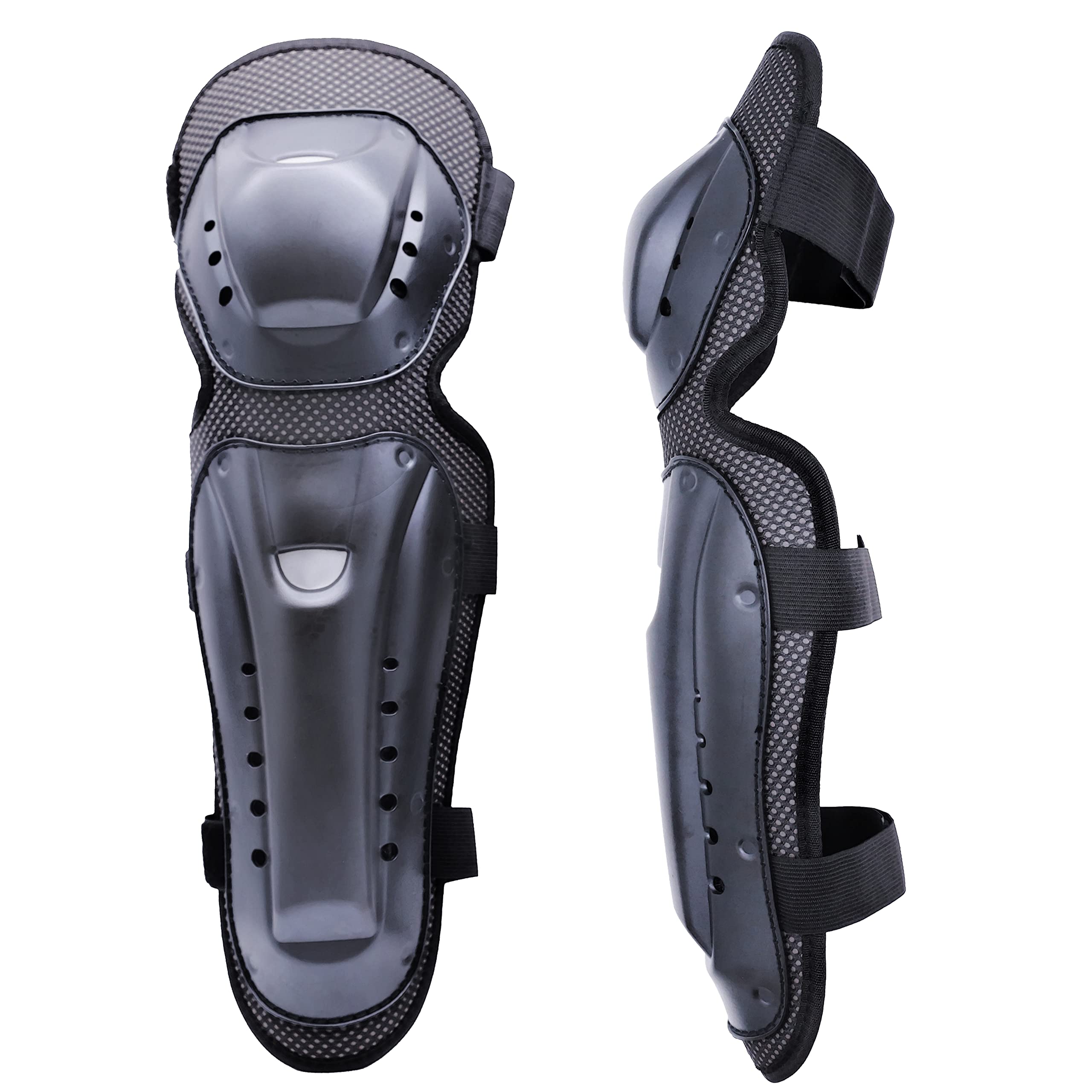 Bravord Motorcycle Knee Pads & Elbow Pads For Adults (4Pcs) Adjustable Knee Shin Guards For Cycling Skating Skateboarding (Knee 