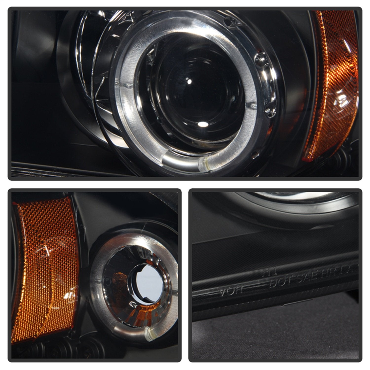Spyder Auto 5009784 Led Halo Projector Headlights Black/Clear