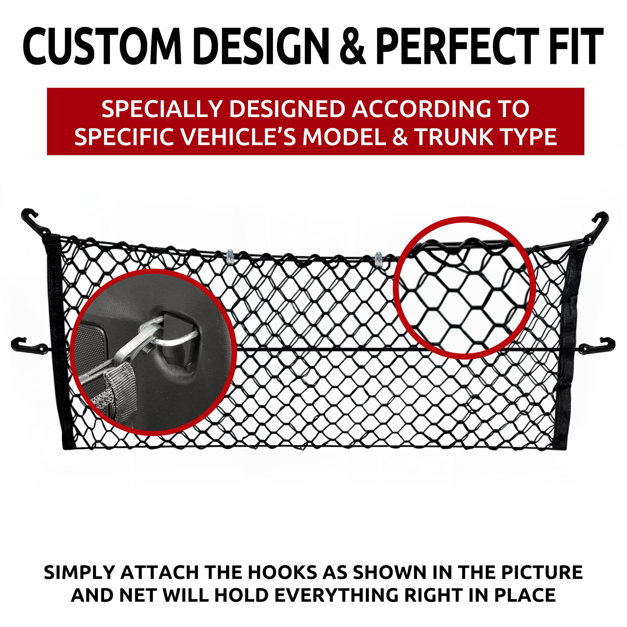 Trunknets Inc Envelope Trunk Cargo Net For Chevrolet Equinox 2010 2011 2012 2013 2014 2015 2016 2017 NEW