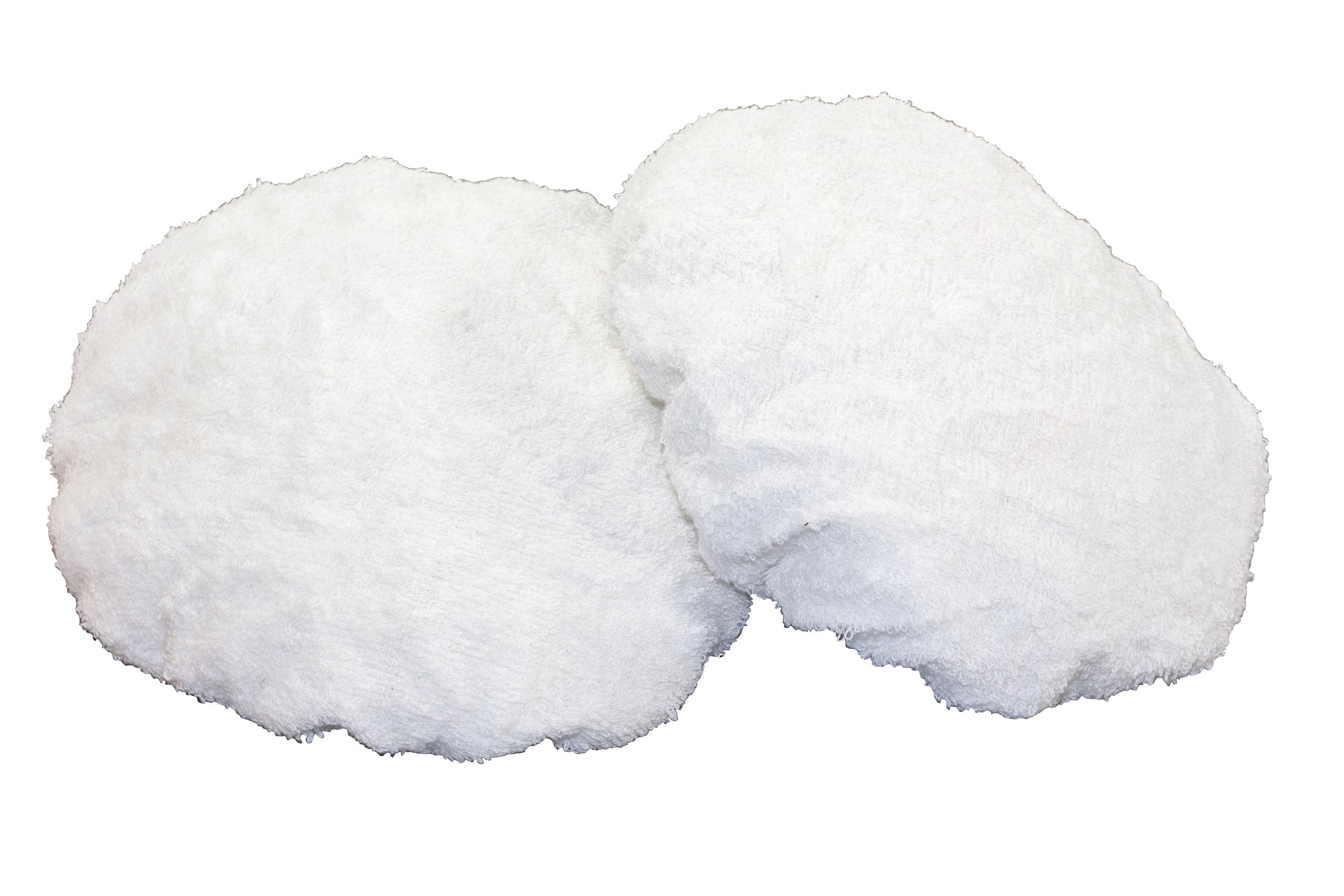 WEN 6010A42 Terry Cloth Polishing Bonnets, 6Inch, 2Pack, White