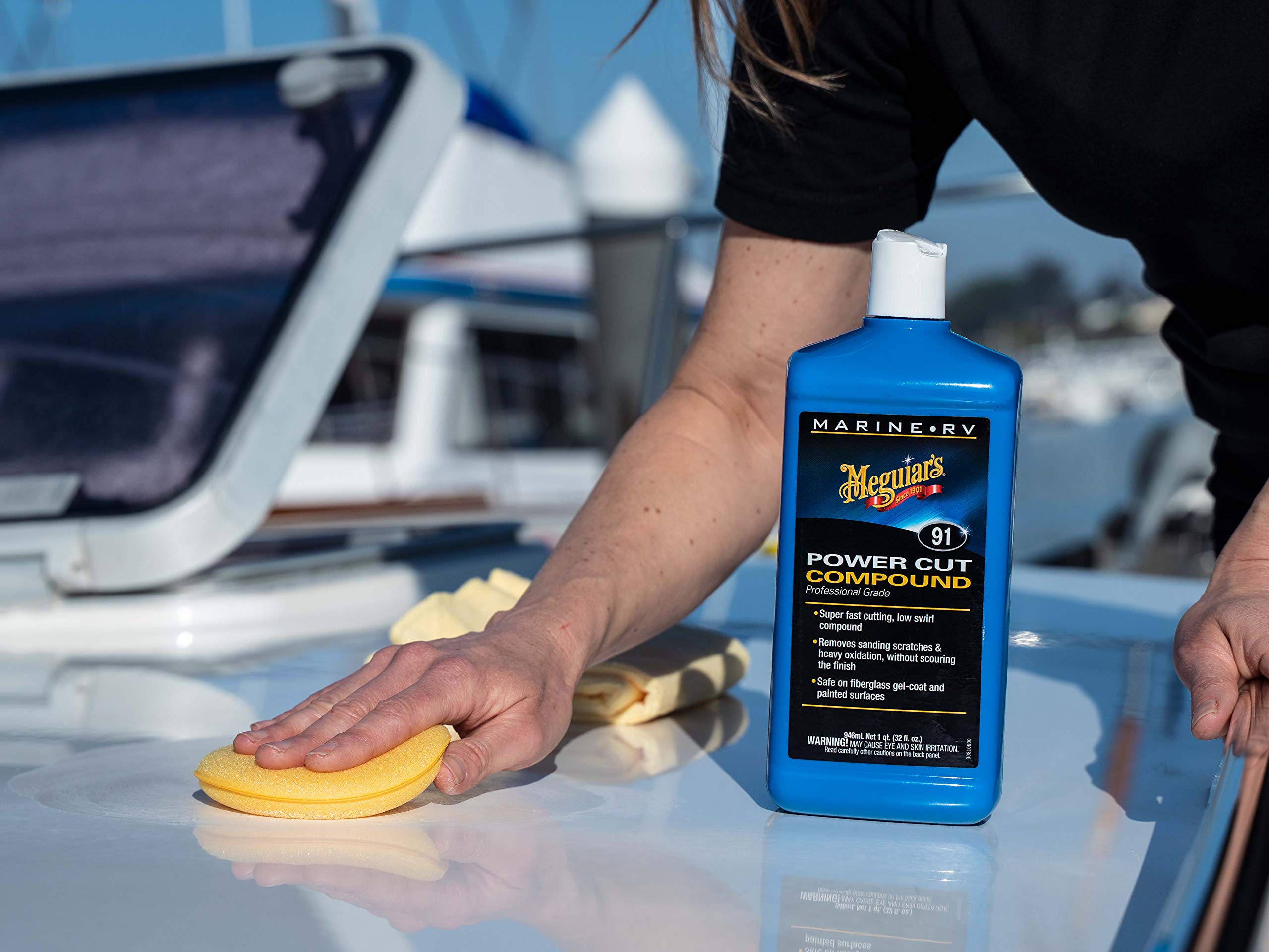Meguiar'S M9132 Marine/Rv Power Cut Compound - 32 Oz Bottle