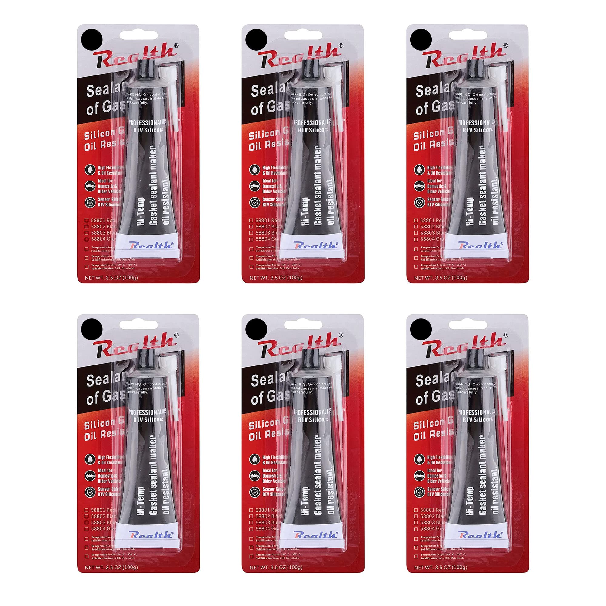 Silicone Gasket Maker Black Oil 1 Pack, High Temperature Rtv Silicone Gasket Sealant 3.53 Oz, High Strength Flange Sealing For Automotive Motorbike Machine Equipment Repairing