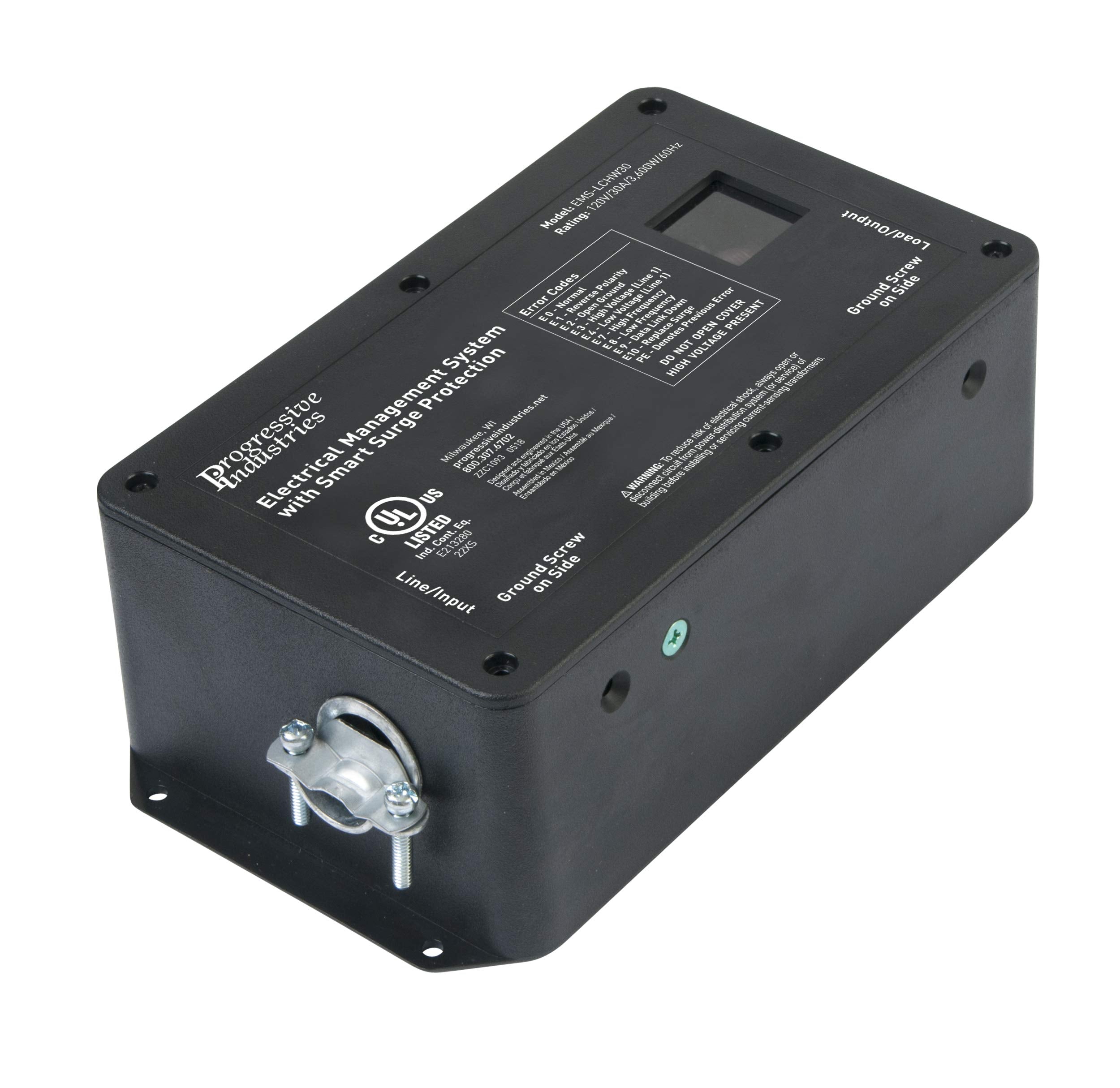 Progressive International Industries Ems-Lchw30 Hardwired Rv Surge And Electrical Protector - 30 Amp