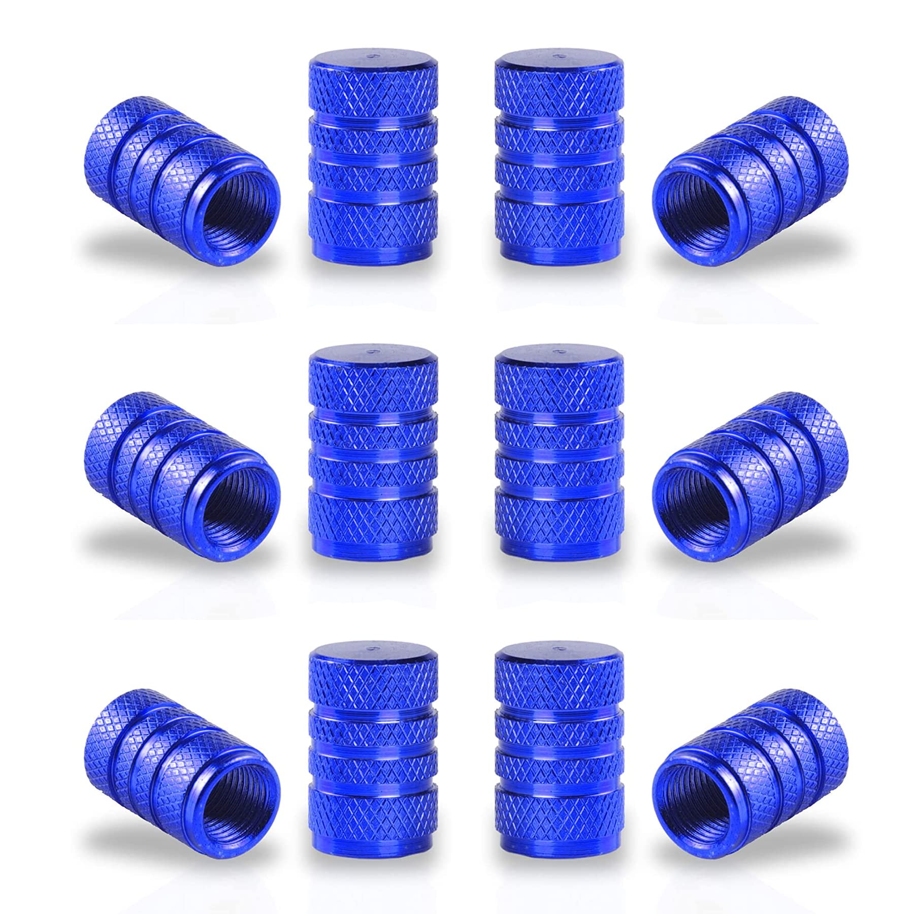 SINGARO 12PCS Tire Valve Stem Caps, Car Exterior Accessories, Aluminum Alloy Valve Cover Universal for Cars, Trucks, Motorcycles