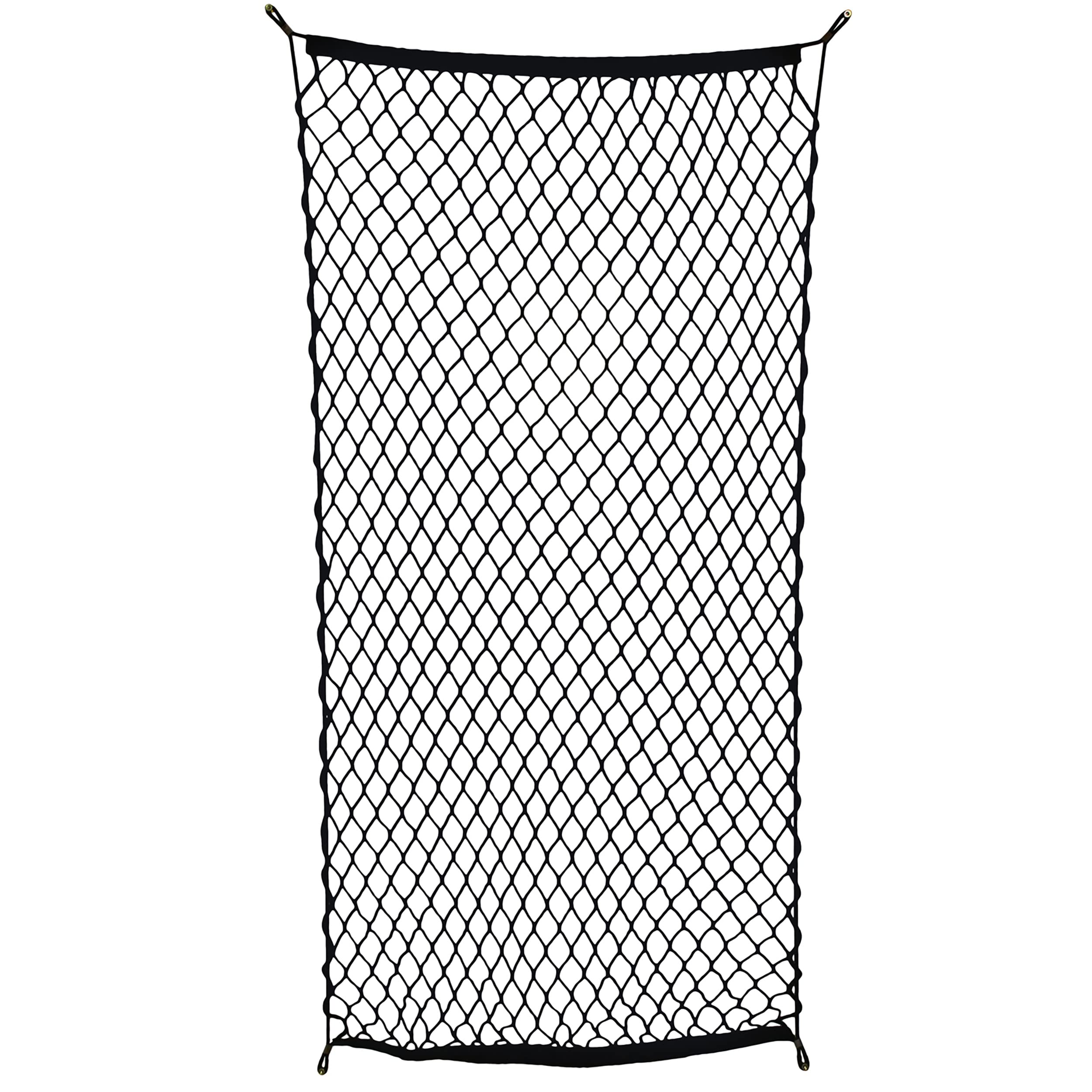 ABN Cargo Net with Fasteners and Hardware, 24 x 45in (Stretches to 60in Long)  Trailer, SUV, Motorcycle, ATV, Roof