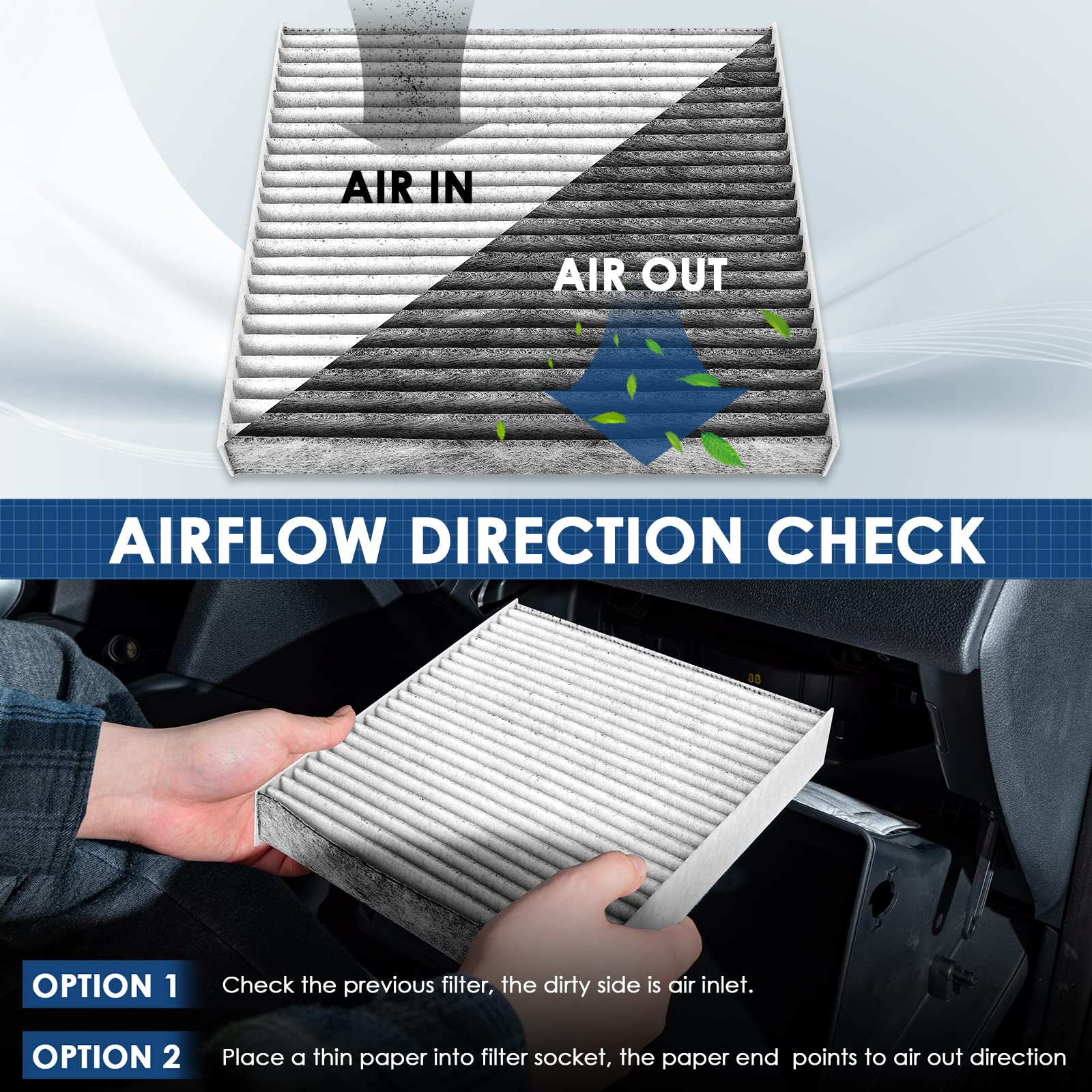 KURIMUP Premium Cabin Air Filter with Activated Carbon,Replacement for CF11671,Fit for Mazda CX7(2007-2012),RAM 1500(2016-2021)/
