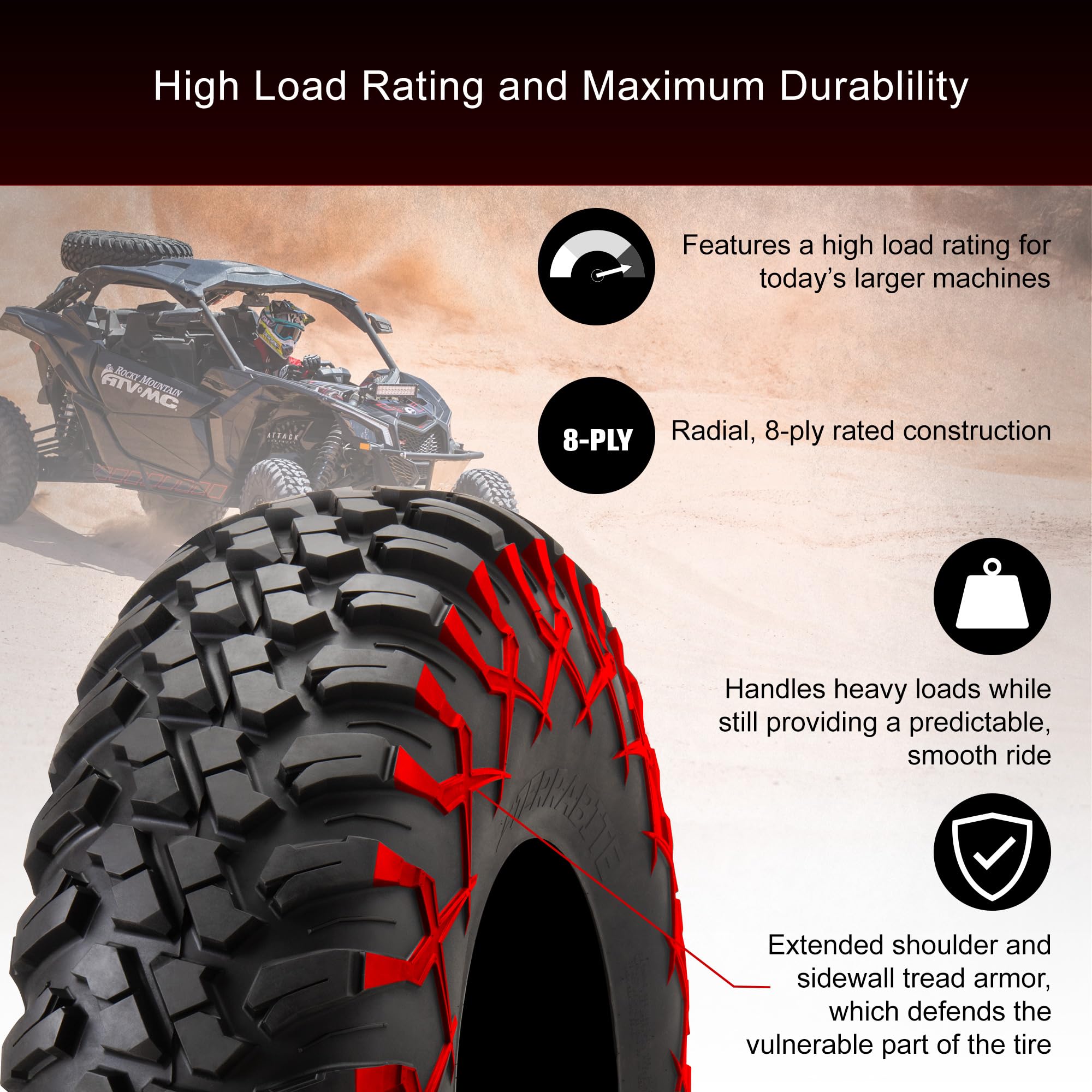 Tusk Terrabite Set Of 4 Utv Atv Tires (31X10-14)