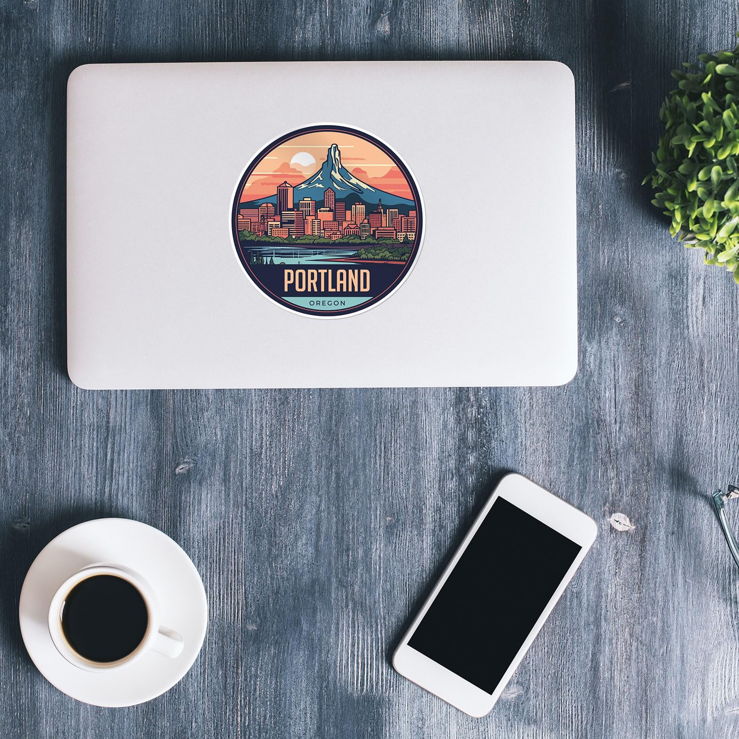 Portland City Sticker - Waterproof Vinyl Decal for Car Bumper, Laptop, Water Bottle, Wall, and Window, Size - 5'' Longer Side