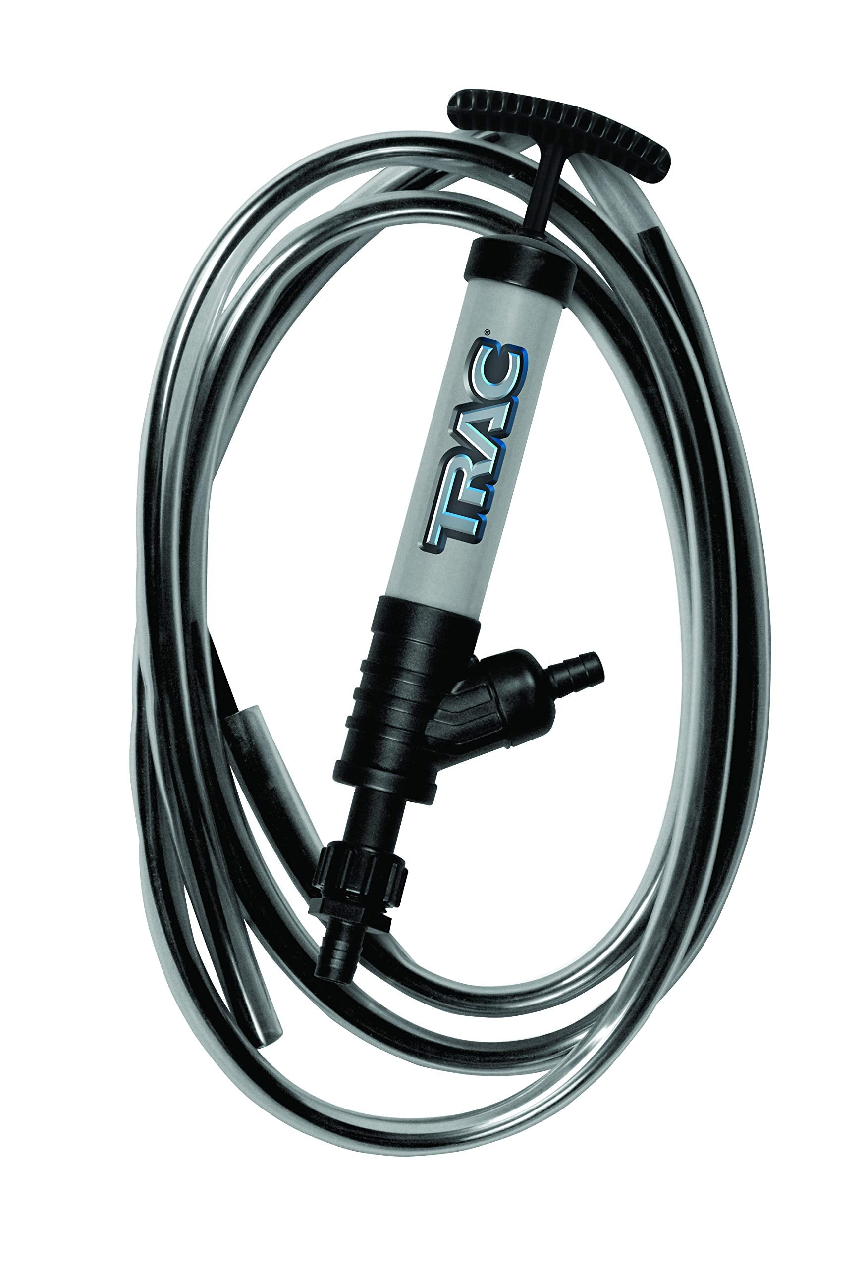 Trac Outdoors Hand Held Fluid Extractor, Model 69360, Includes Cap, Adapters & Hoses, Ideal for Fluid Extraction, Gray
