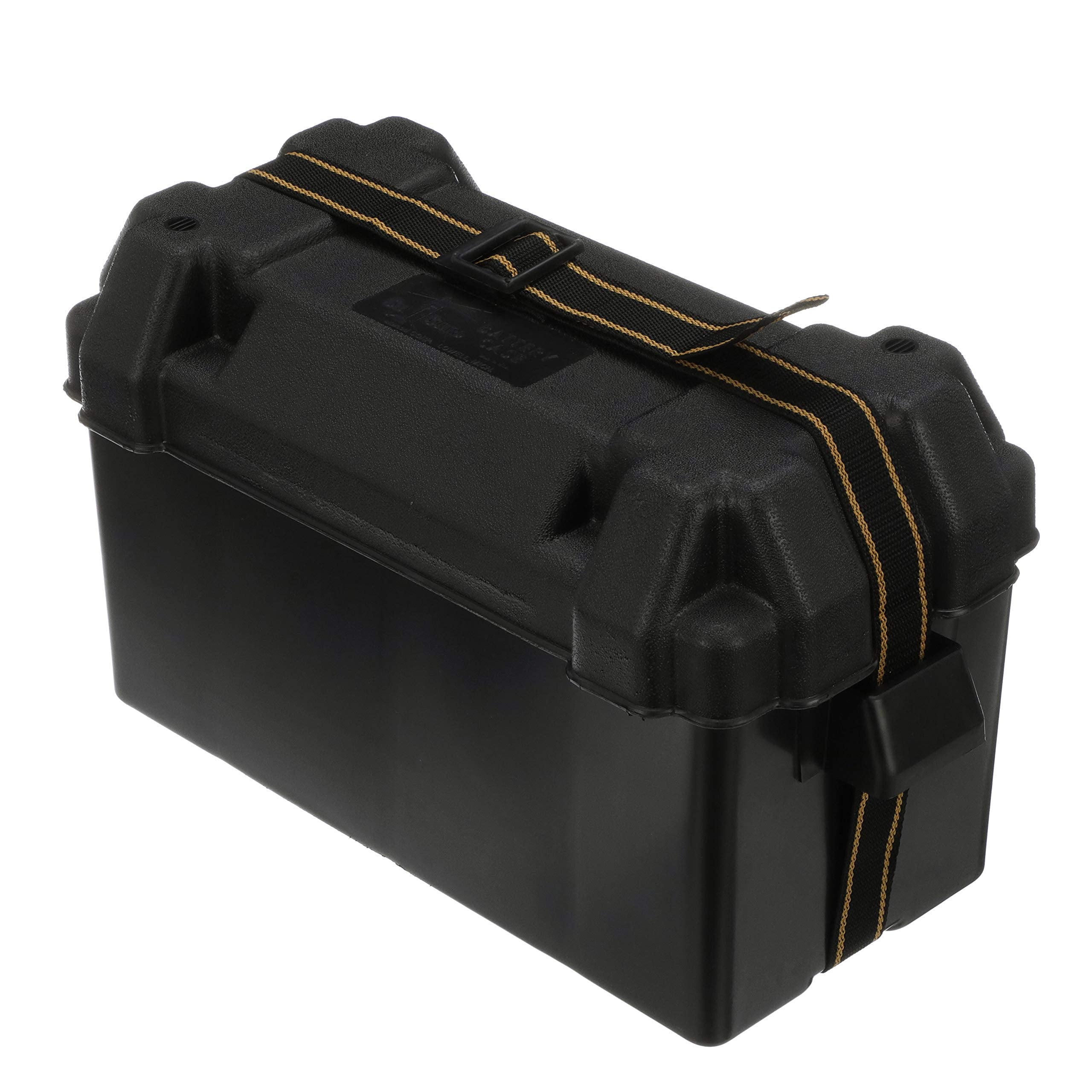 Attwood 9084-1 Large Vented Battery Box with Mounting Strap, Fits Group 29 and 31 Batteries, Black
