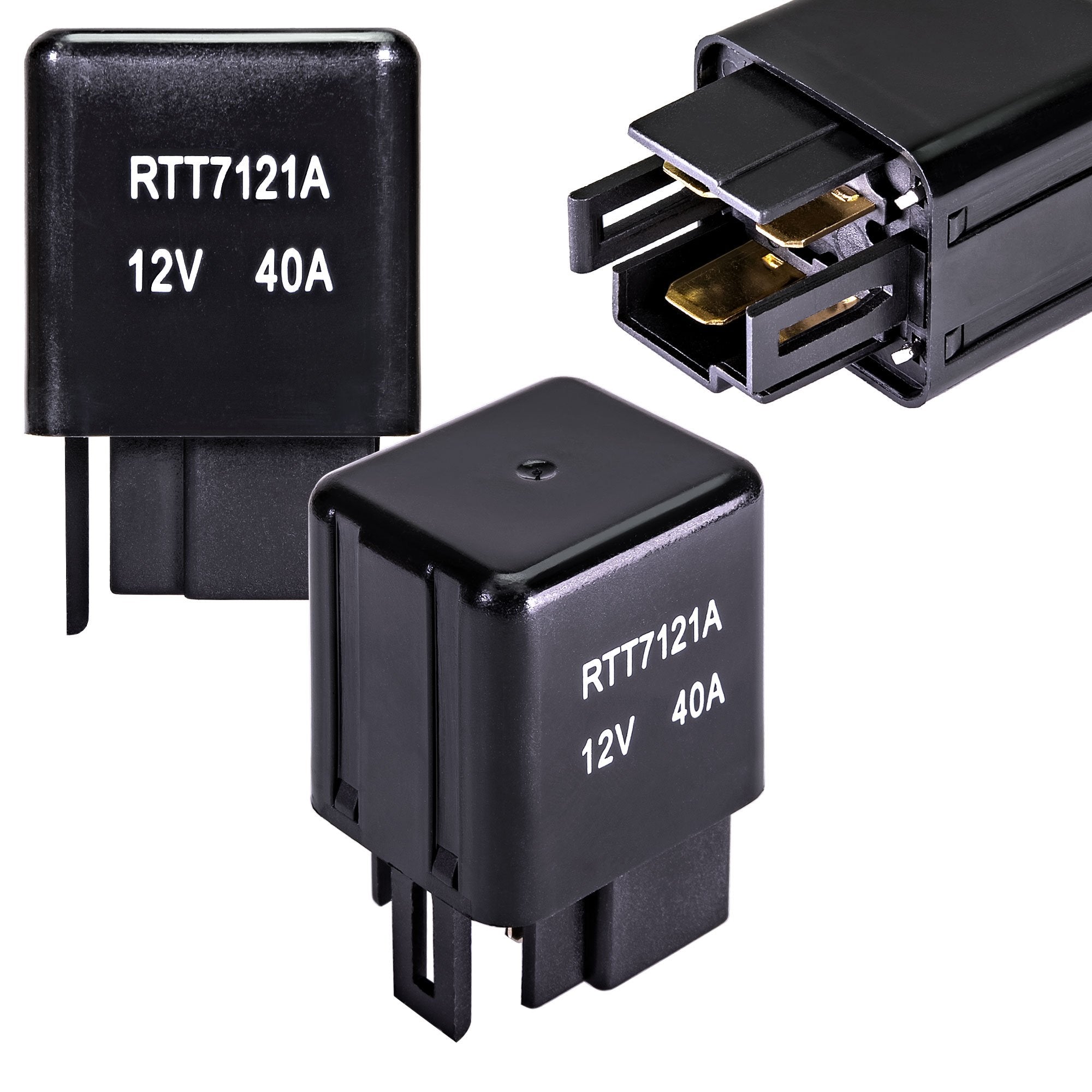 True Mods Rtt7121A 12V 40A 4-Pin Relay [Direct Replacement] [Mechanical Relay] [Single Pole Single Throw] - Replacement For Toyo