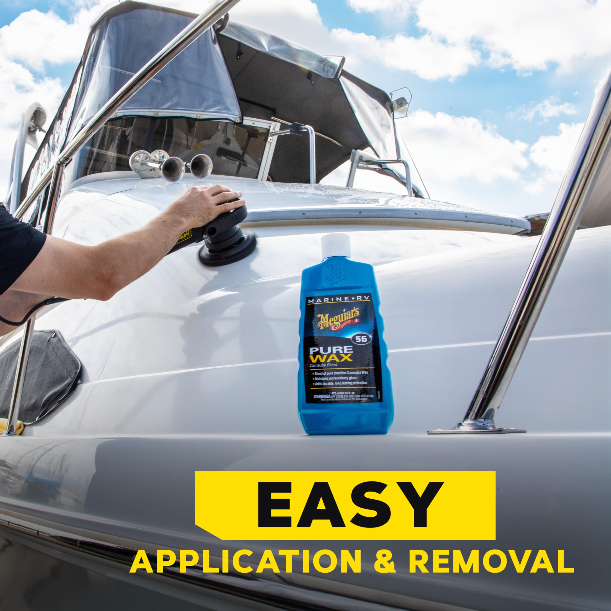 Meguiar'S M5616 Marine/Rv Pure Wax Carnauba Blend - 16 Oz Bottle (Packaging May Vary)