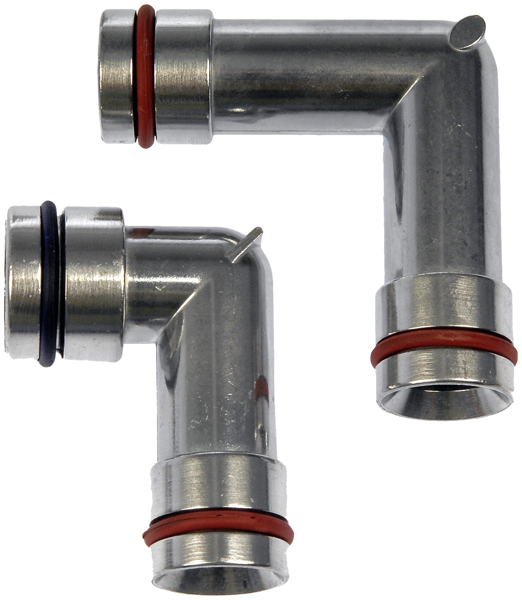 Dorman Heater Hose Fittings 2 Pack, Aluminum, Model 47065HP, Silver, Compatible with Select Models
