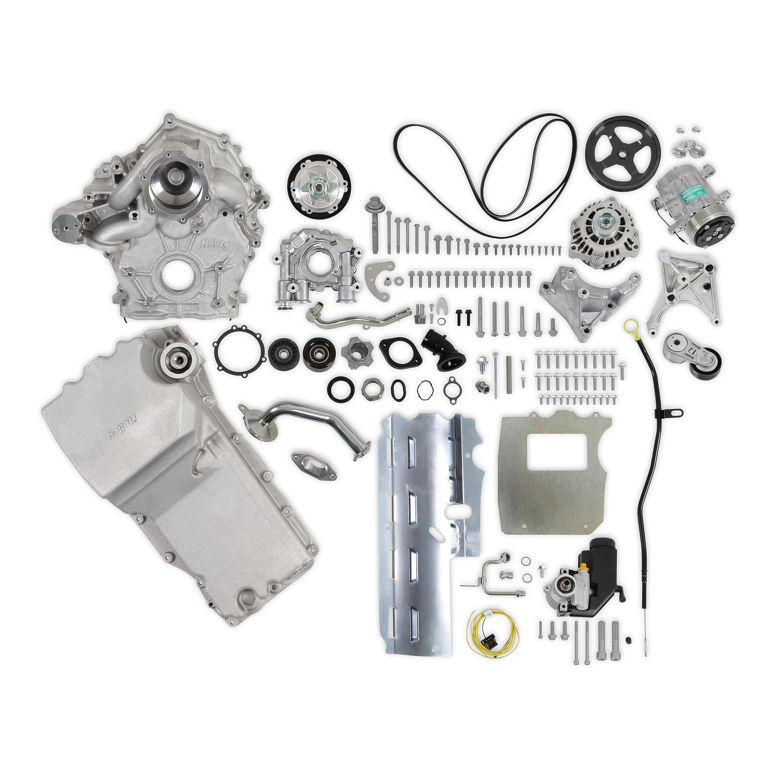 Holley 20-340 High-Mount Accessory Drive - With Holley Oiling System - Complete Kit - Natural