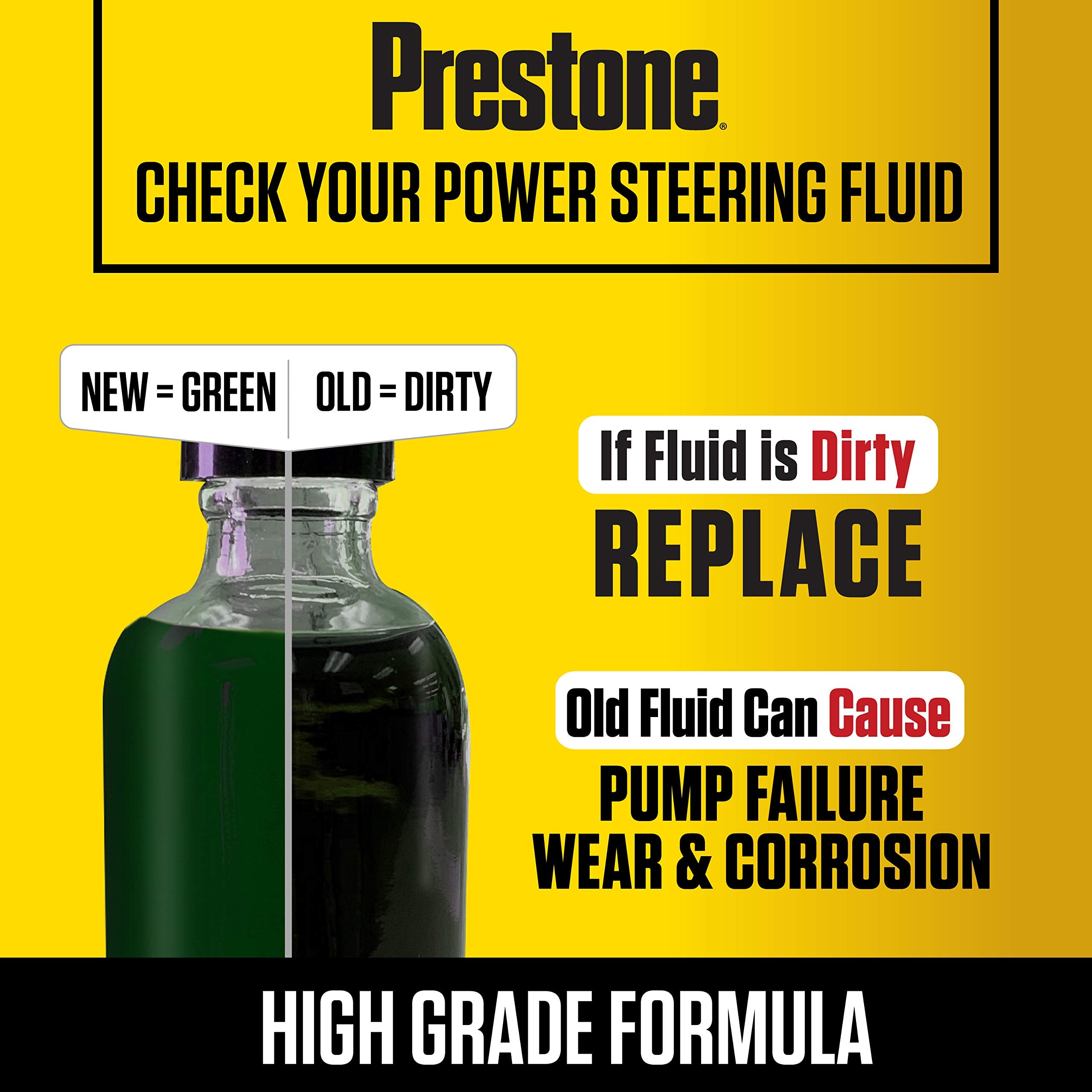 Prestone AS264 Full-Synthetic Power Steering Fluid for American Vehicles, 12 fl. oz.